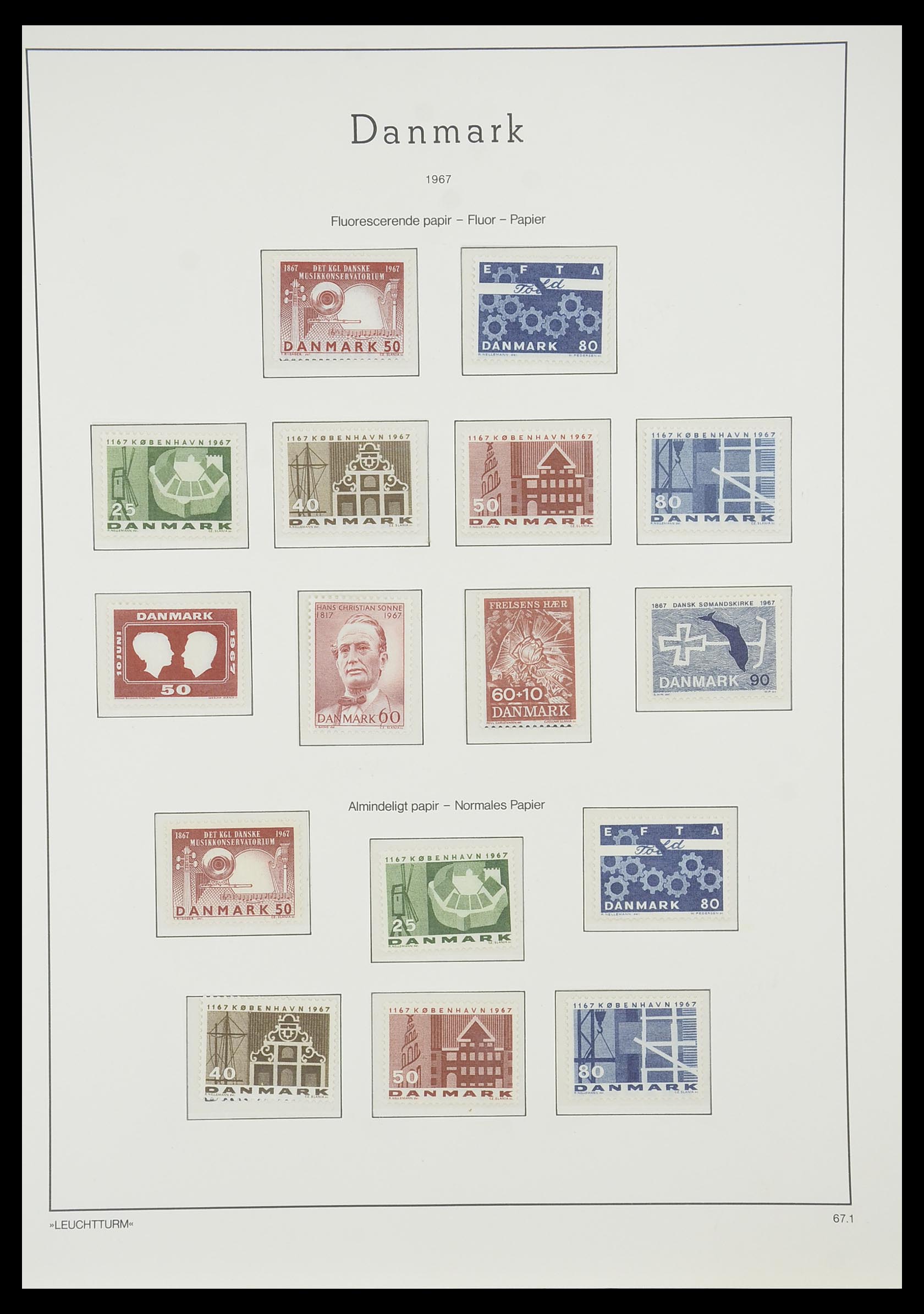 33808 020 - Stamp collection 33808 Denmark 1934-1992.