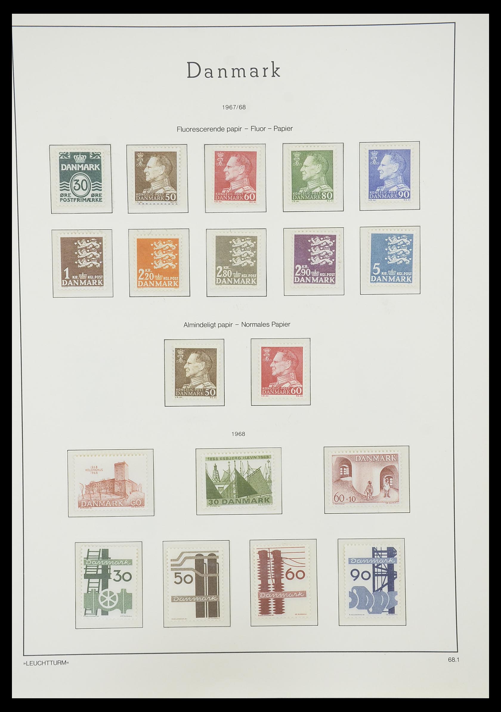 33808 021 - Stamp collection 33808 Denmark 1934-1992.
