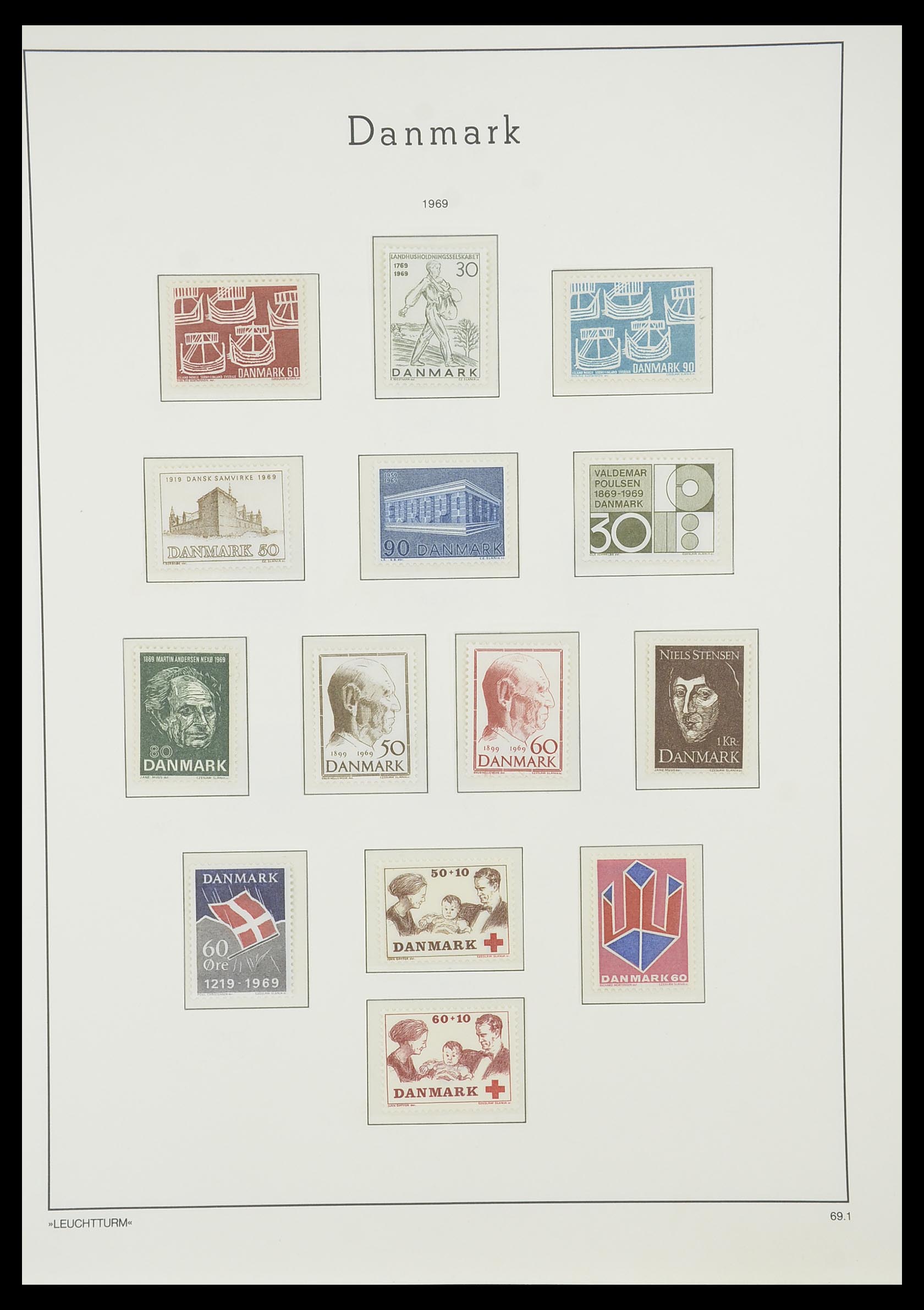 33808 022 - Stamp collection 33808 Denmark 1934-1992.
