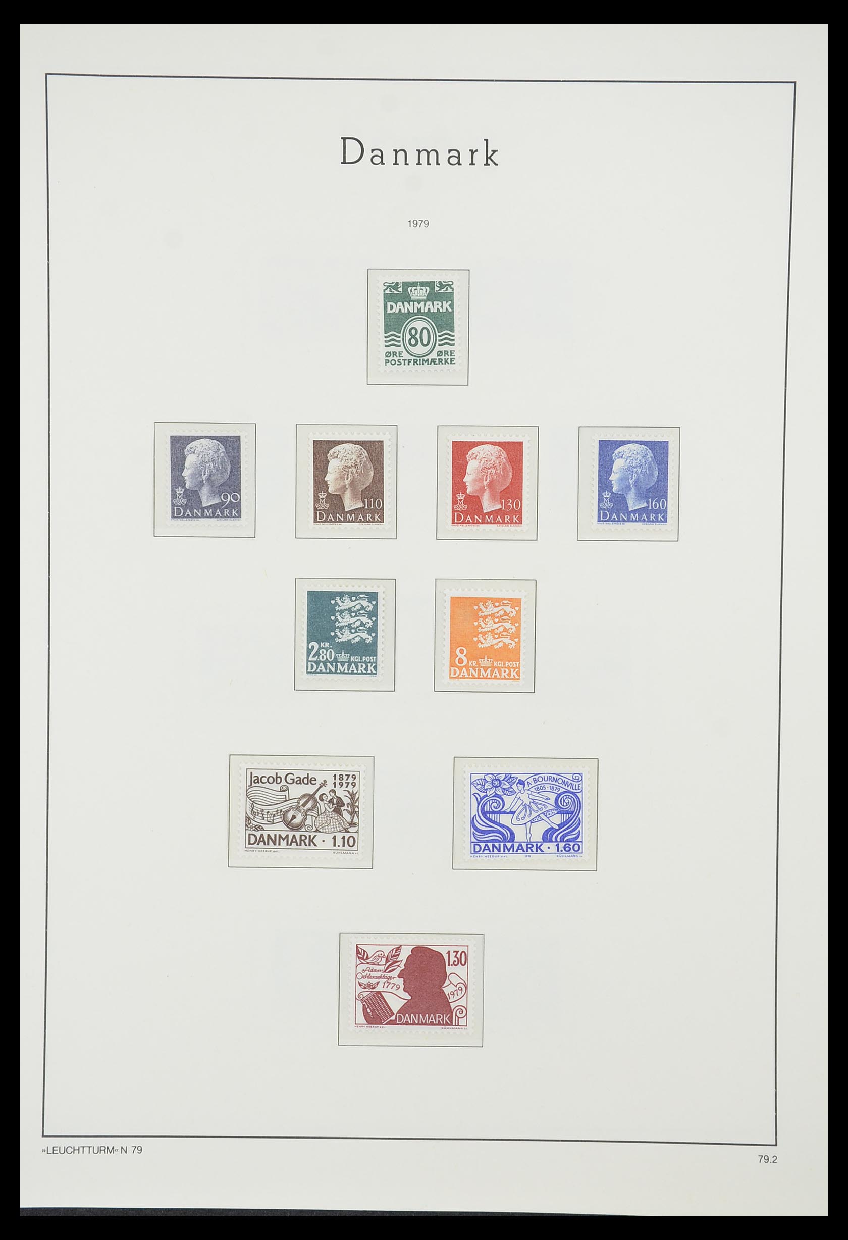 33808 043 - Stamp collection 33808 Denmark 1934-1992.