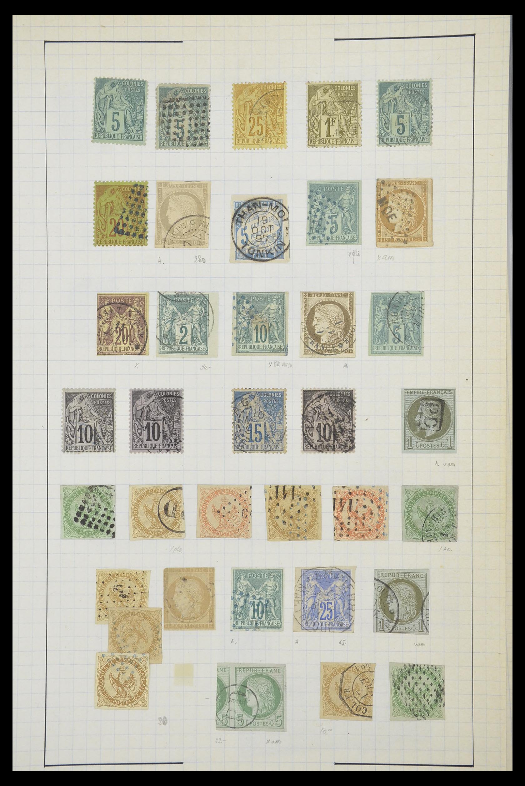 33809 006 - Postzegelverzameling 33809 Franse koloniën 1850-1970.