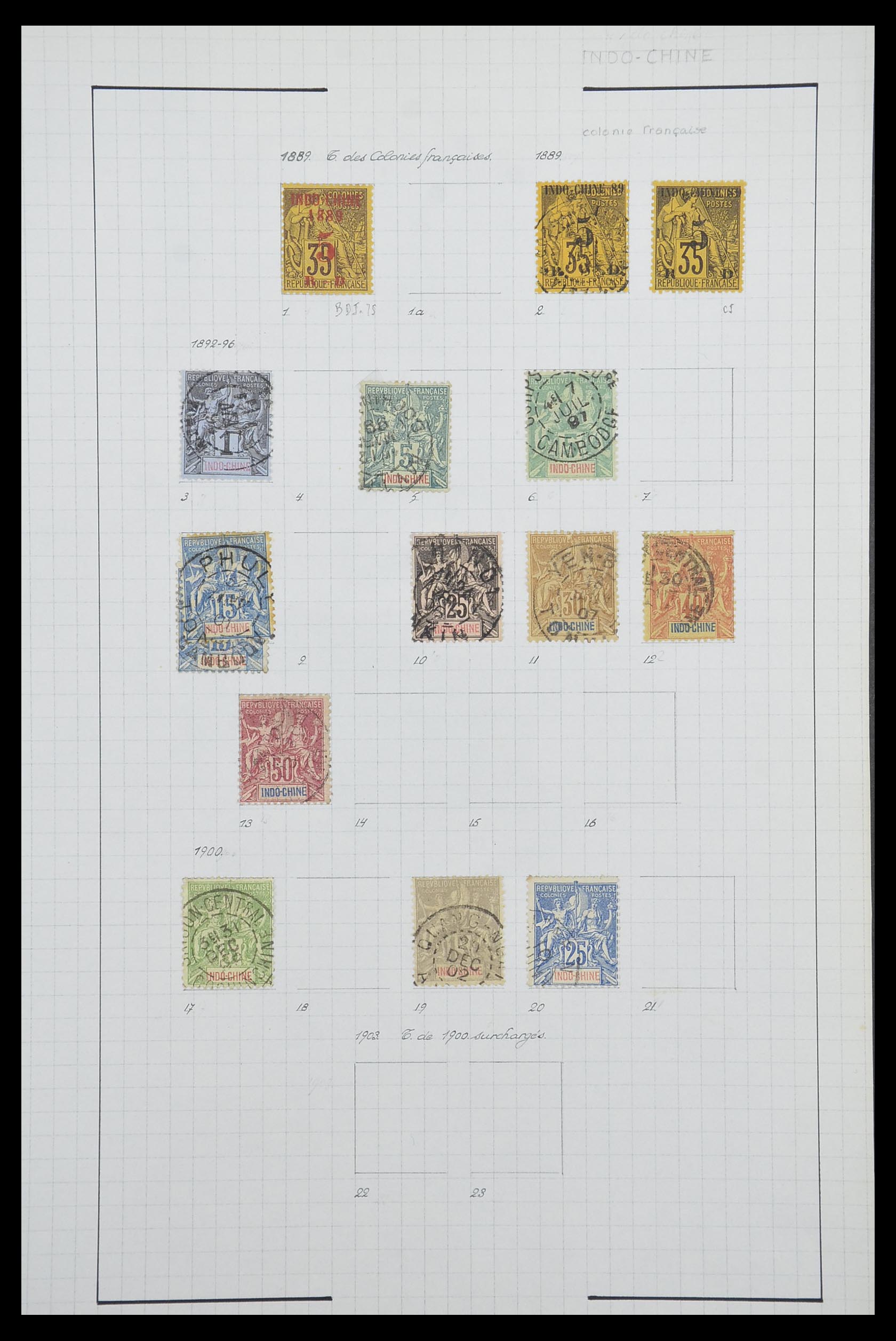 33809 017 - Postzegelverzameling 33809 Franse koloniën 1850-1970.