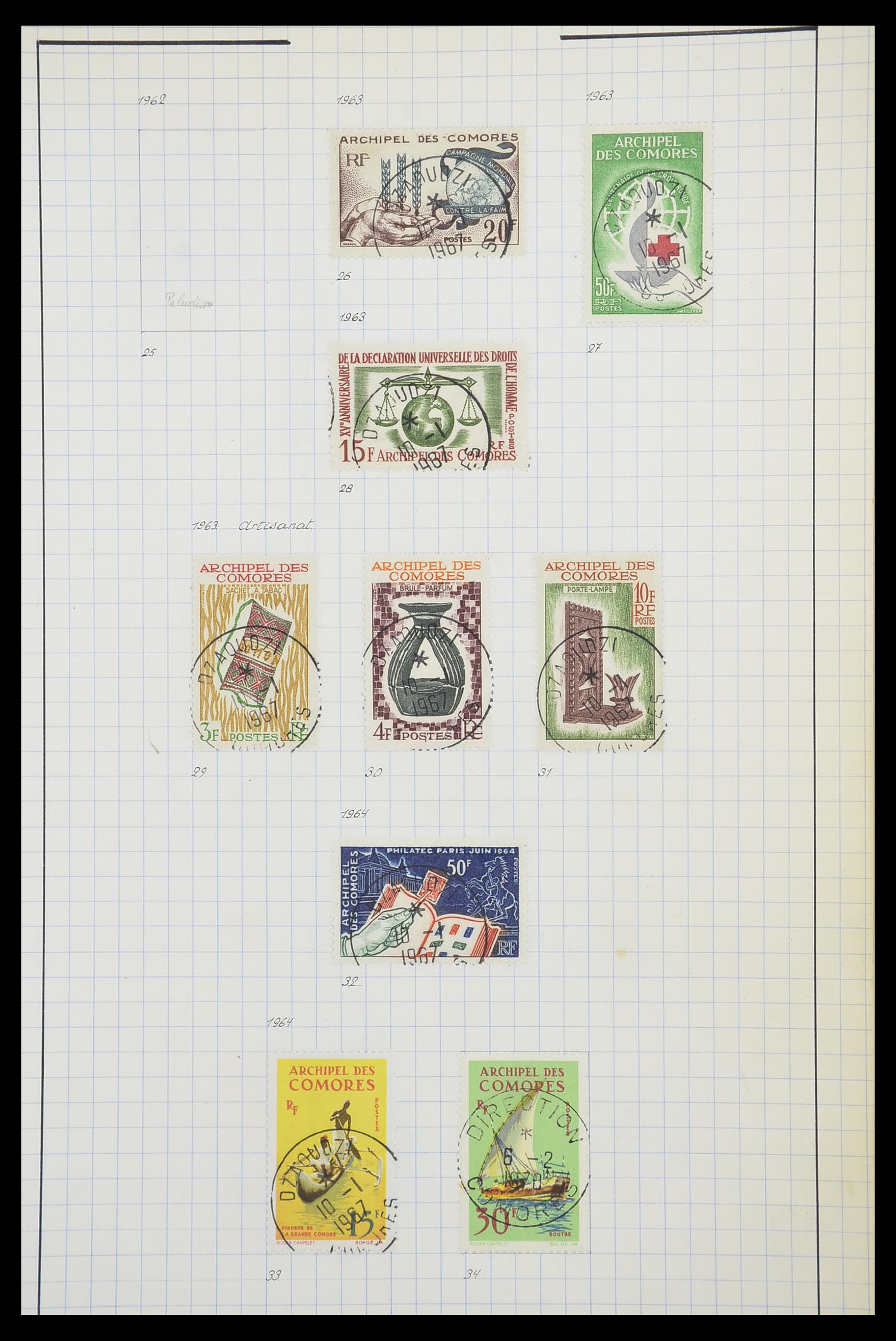 33809 030 - Postzegelverzameling 33809 Franse koloniën 1850-1970.