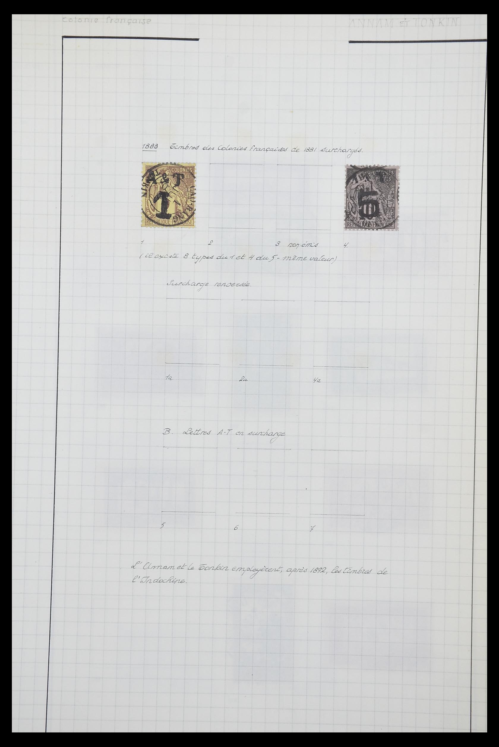 33809 073 - Postzegelverzameling 33809 Franse koloniën 1850-1970.