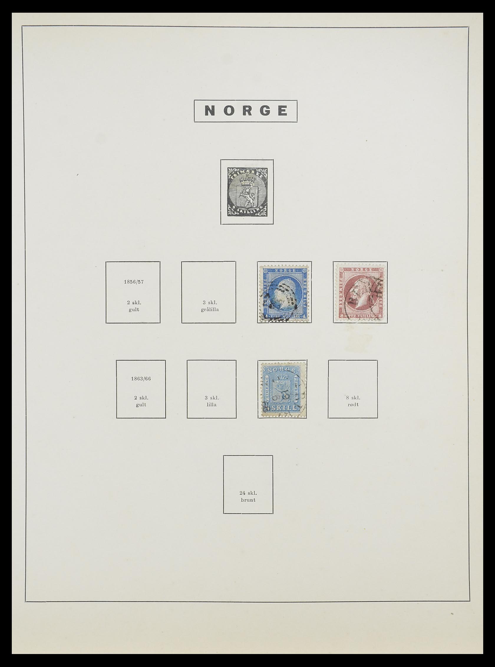 33810 001 - Stamp collection 33810 Norway 1856-1943.