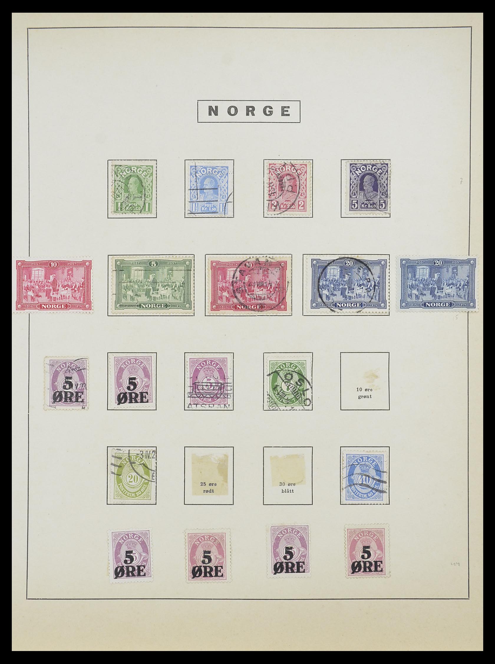 33810 009 - Stamp collection 33810 Norway 1856-1943.