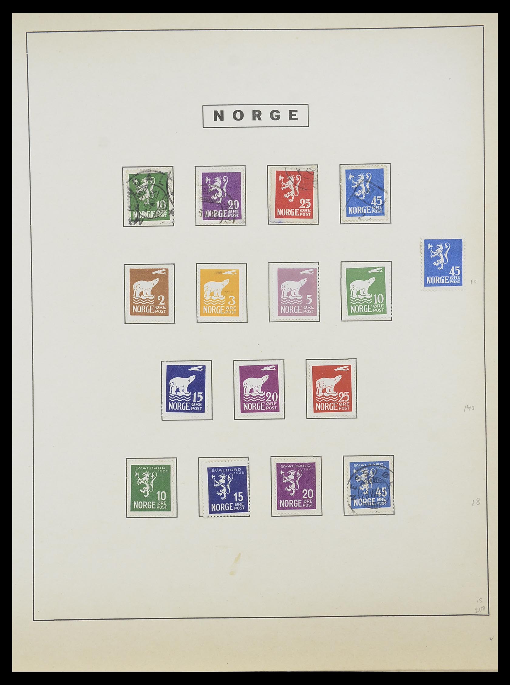 33810 010 - Stamp collection 33810 Norway 1856-1943.
