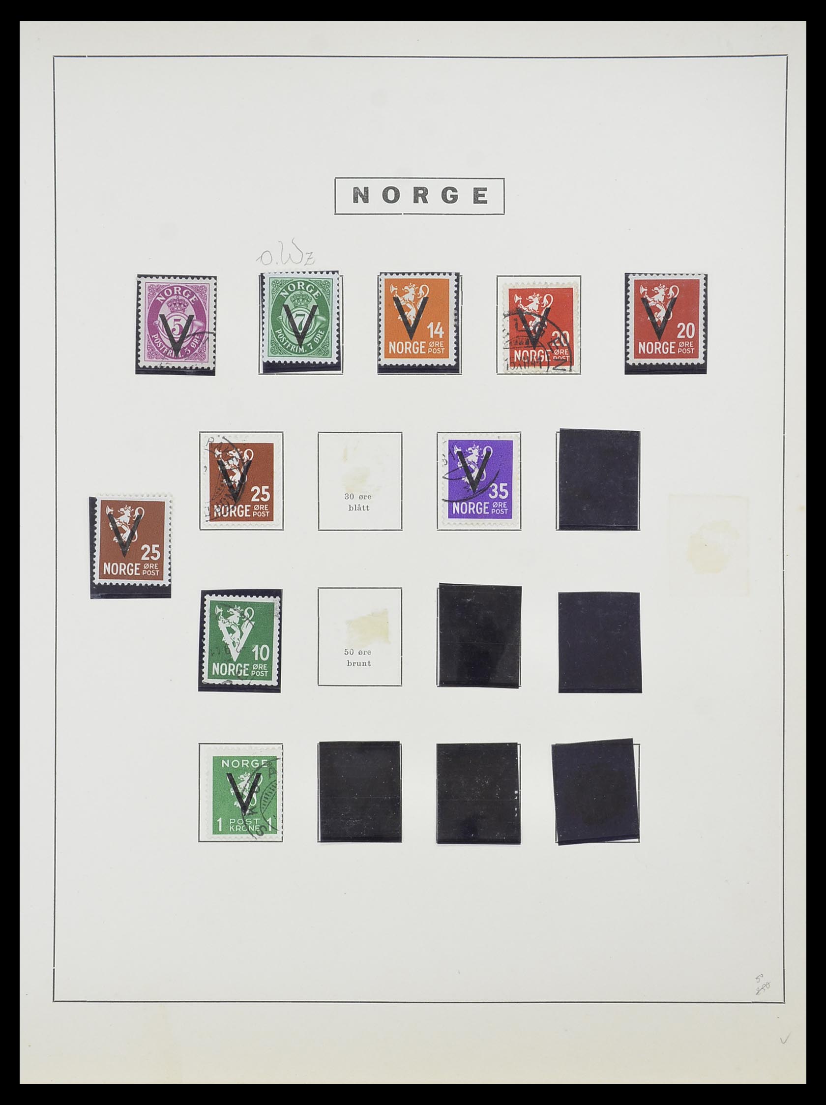 33810 024 - Stamp collection 33810 Norway 1856-1943.