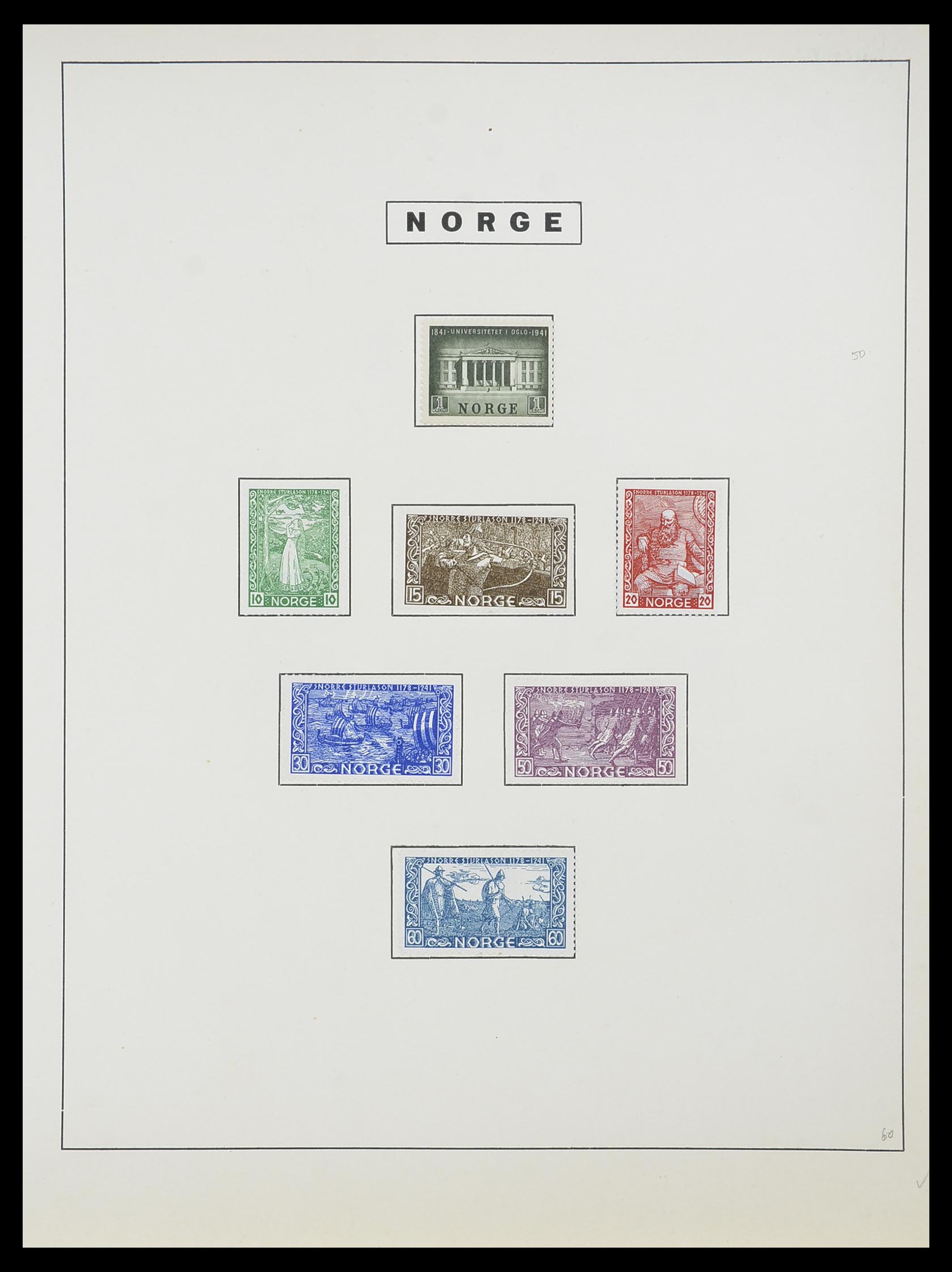 33810 025 - Stamp collection 33810 Norway 1856-1943.