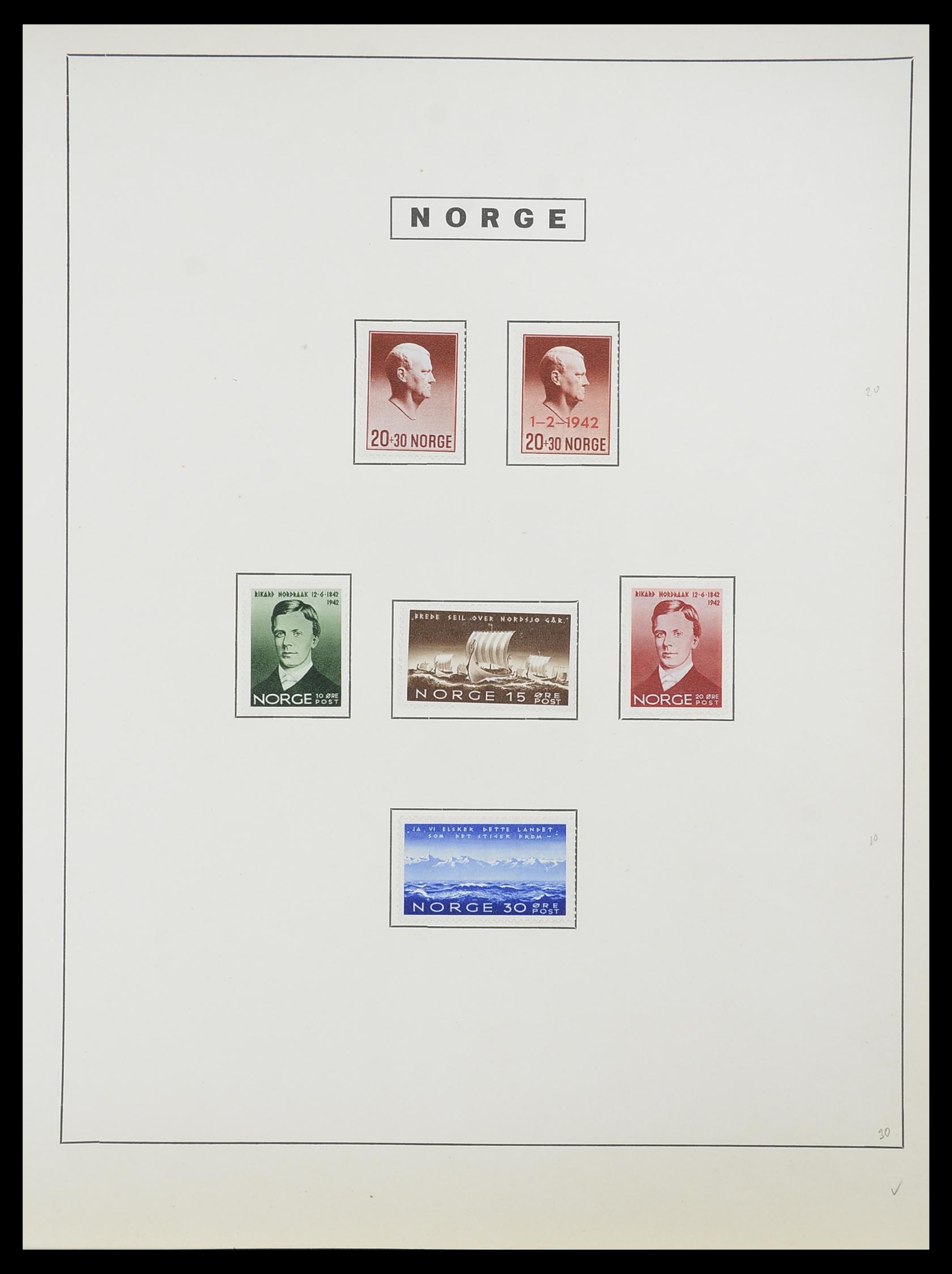 33810 026 - Stamp collection 33810 Norway 1856-1943.