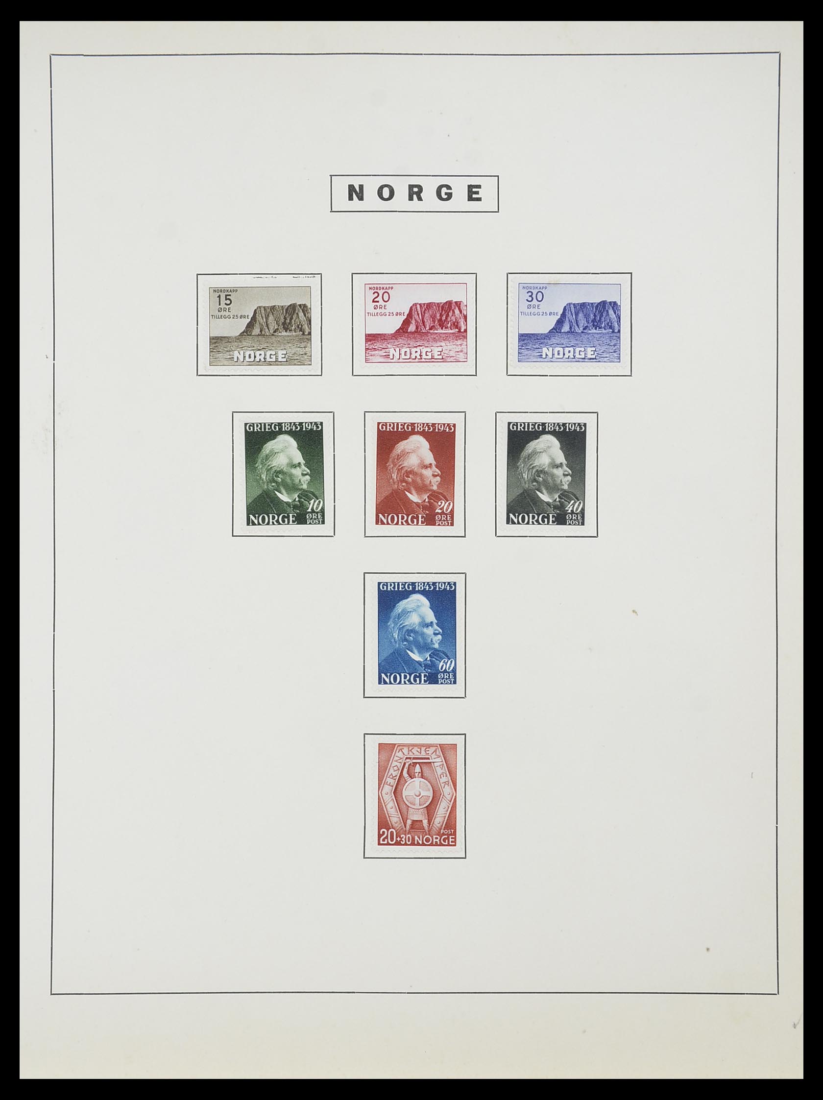 33810 028 - Stamp collection 33810 Norway 1856-1943.