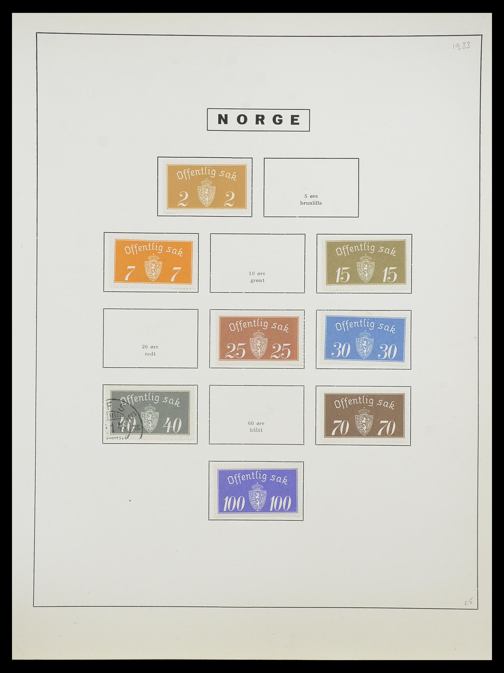 33810 031 - Stamp collection 33810 Norway 1856-1943.