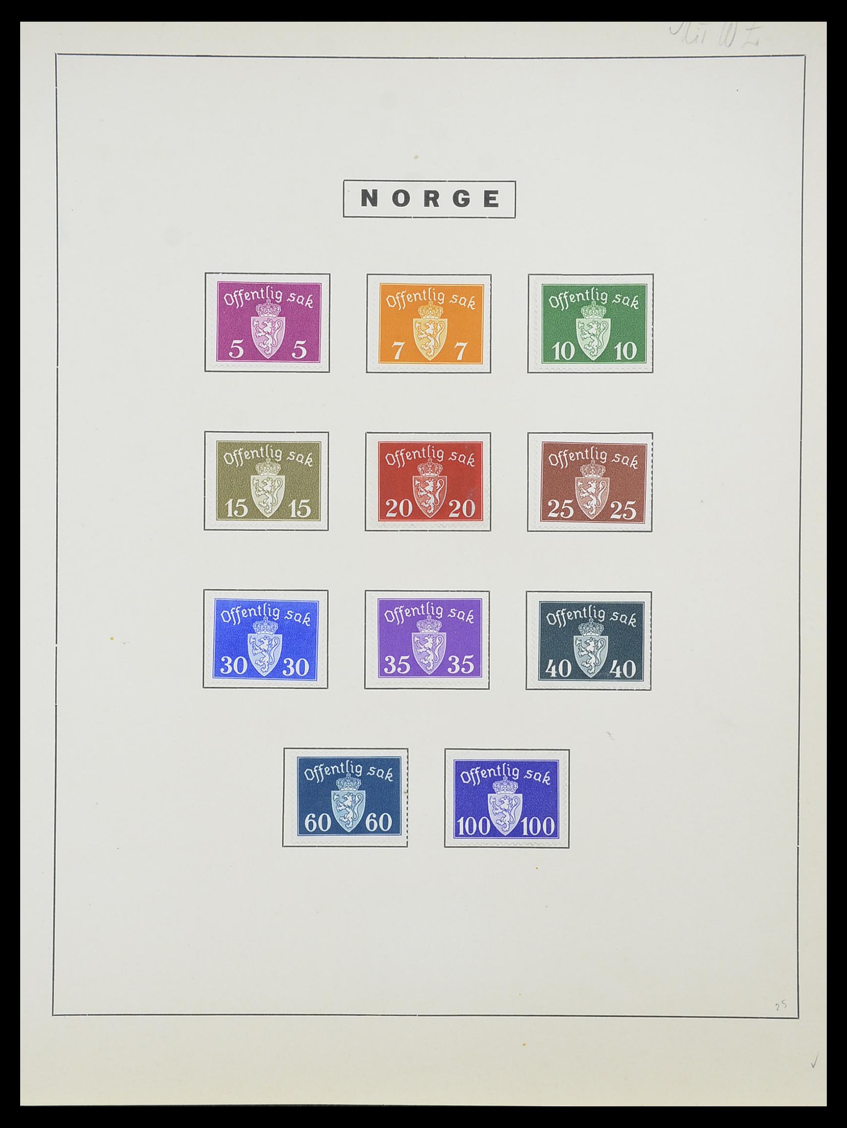 33810 034 - Stamp collection 33810 Norway 1856-1943.