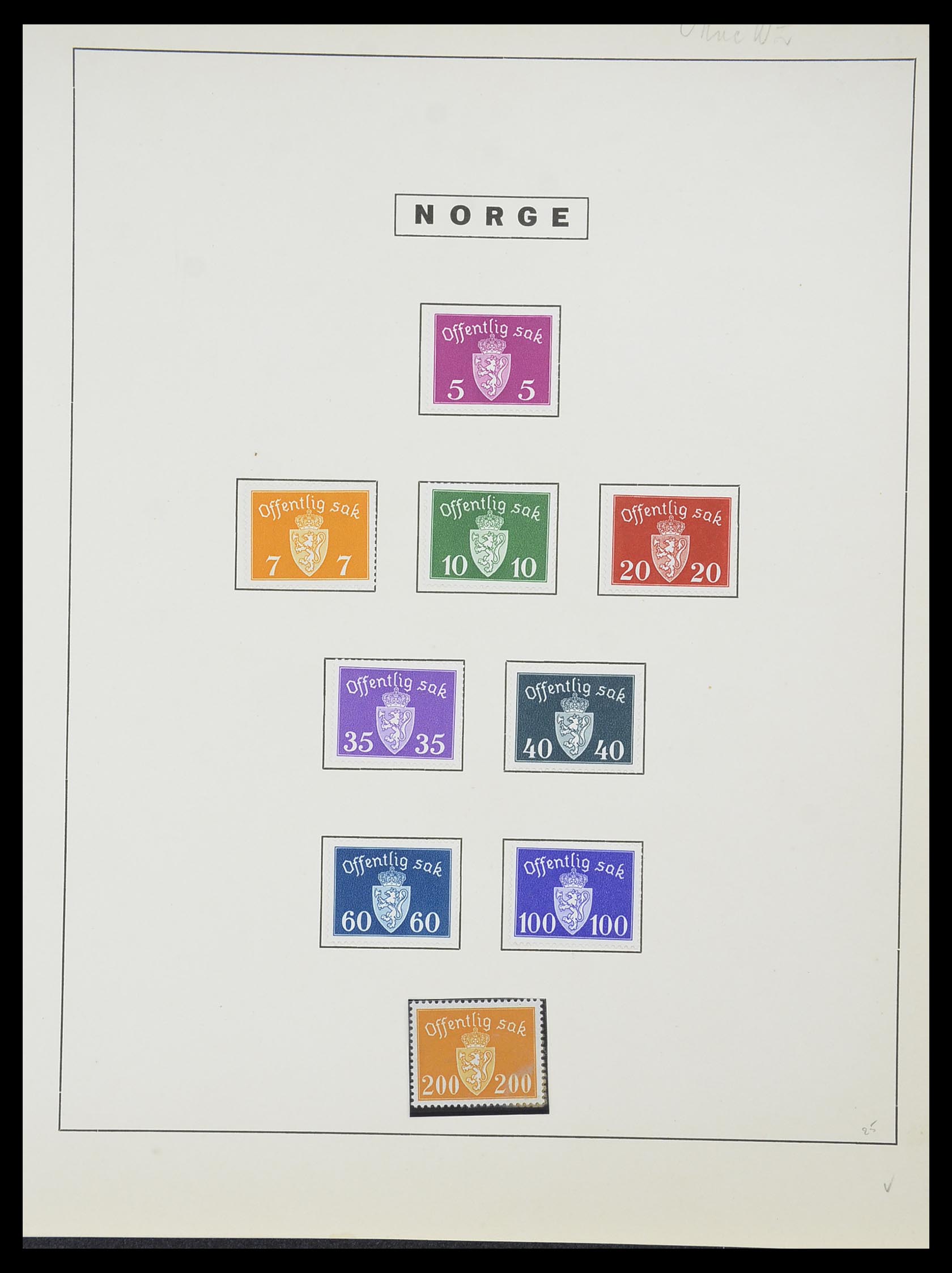 33810 035 - Stamp collection 33810 Norway 1856-1943.