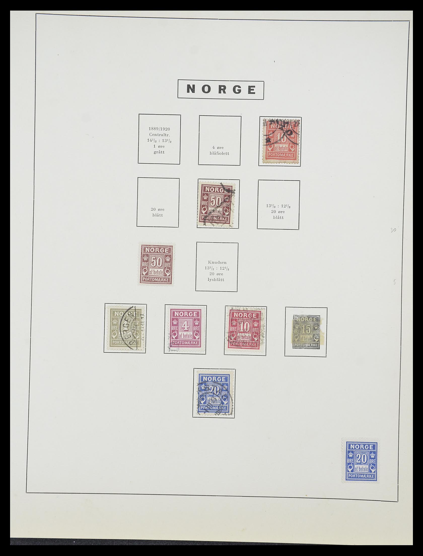 33810 037 - Stamp collection 33810 Norway 1856-1943.