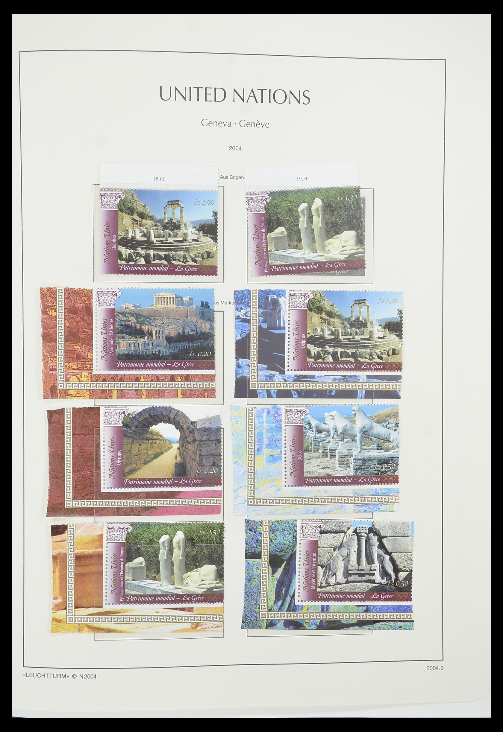 33811 067 - Stamp collection 33811 United Nations Geneva 1969-2005.