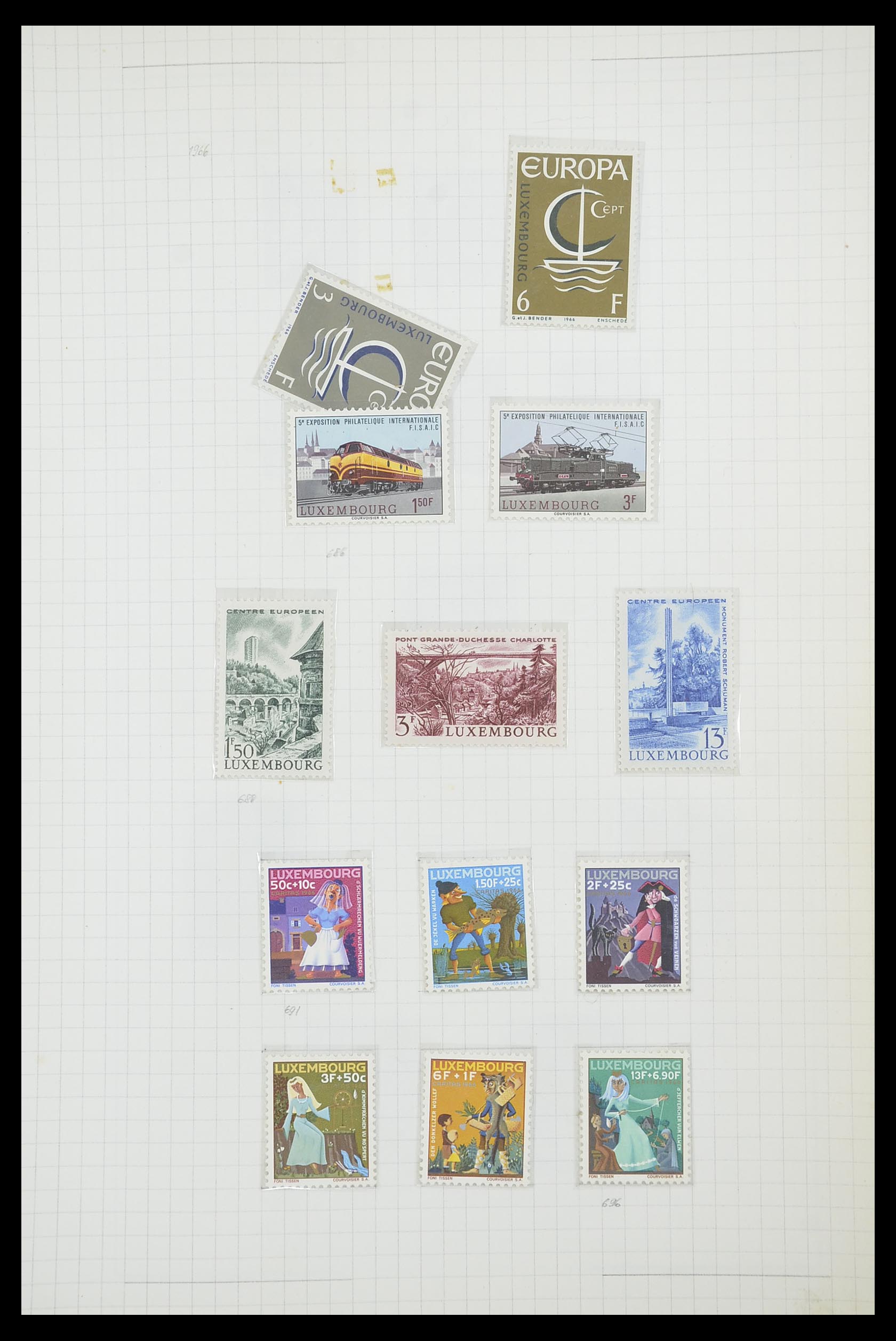 33817 098 - Stamp collection 33817 Luxembourg 1852-2019.