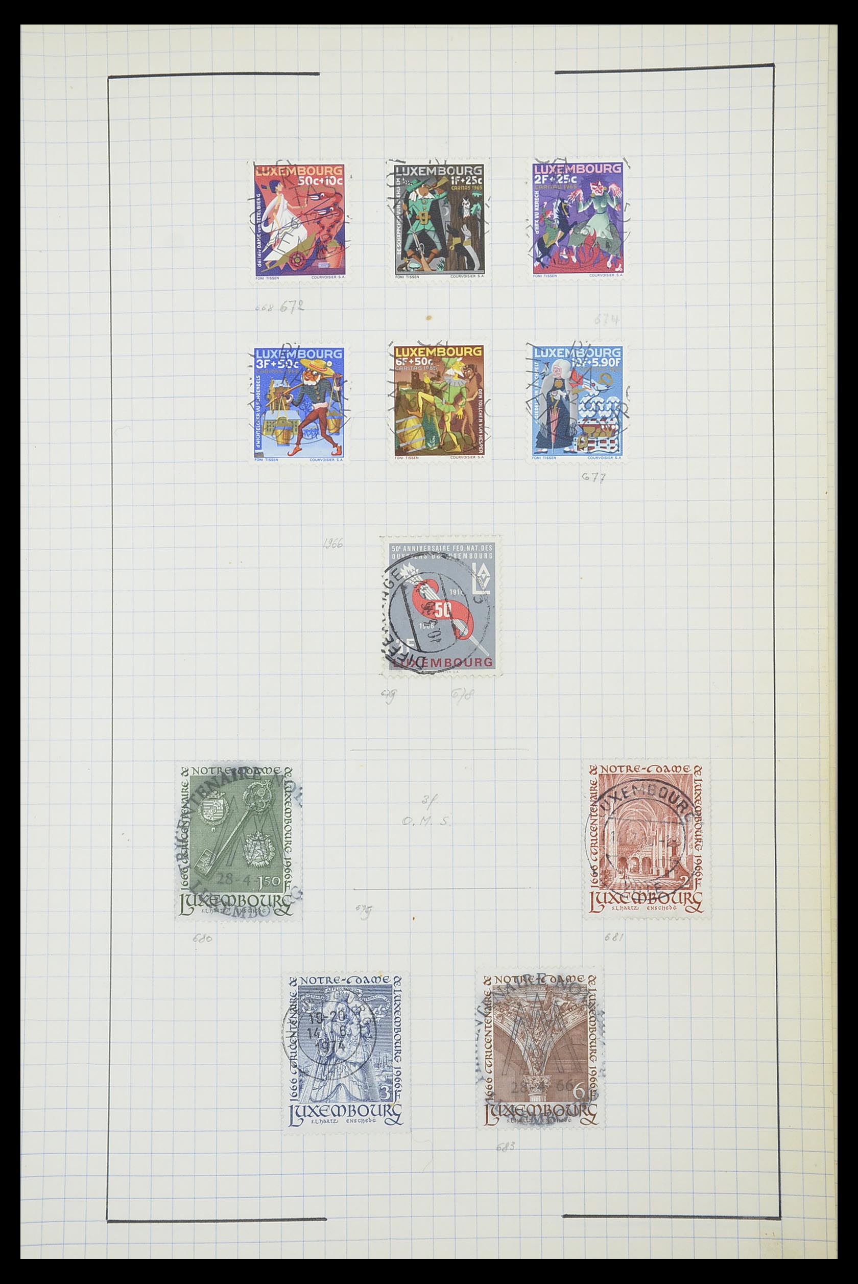 33817 099 - Stamp collection 33817 Luxembourg 1852-2019.