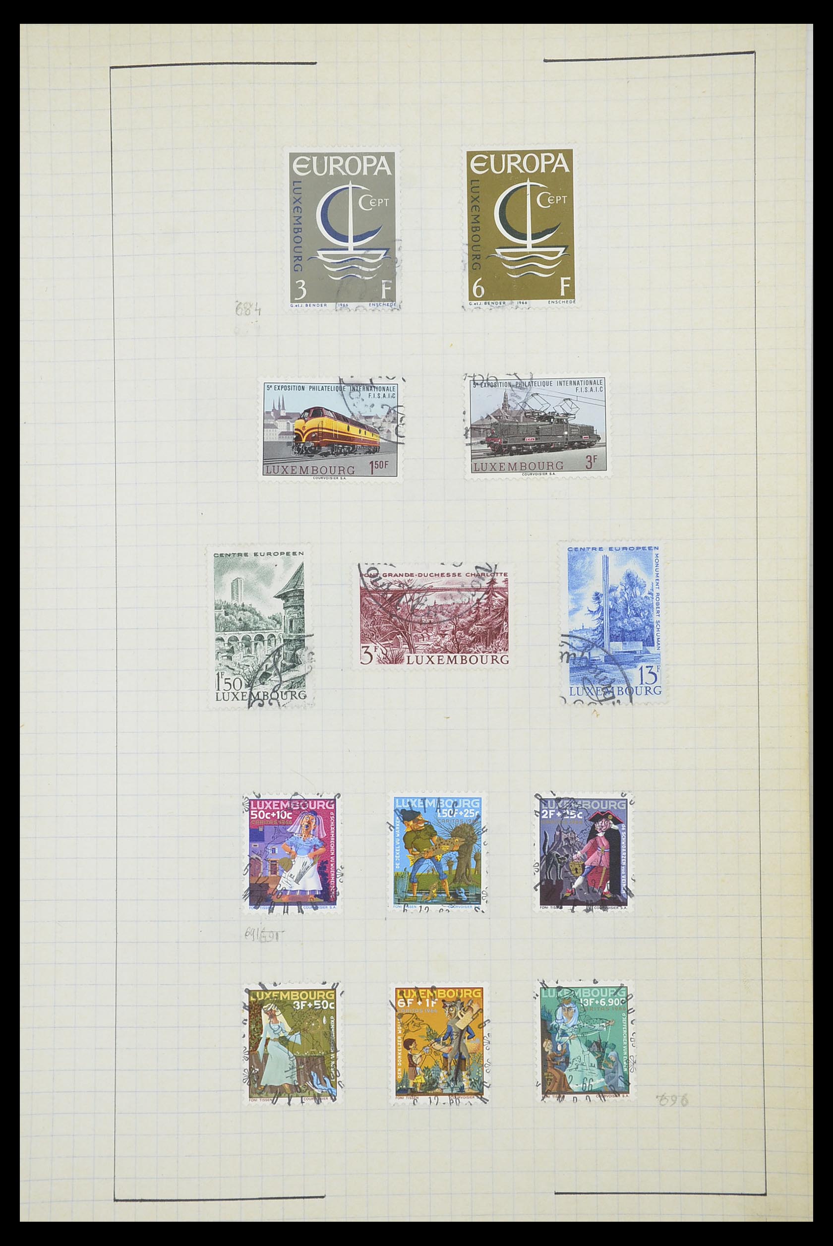 33817 101 - Stamp collection 33817 Luxembourg 1852-2019.