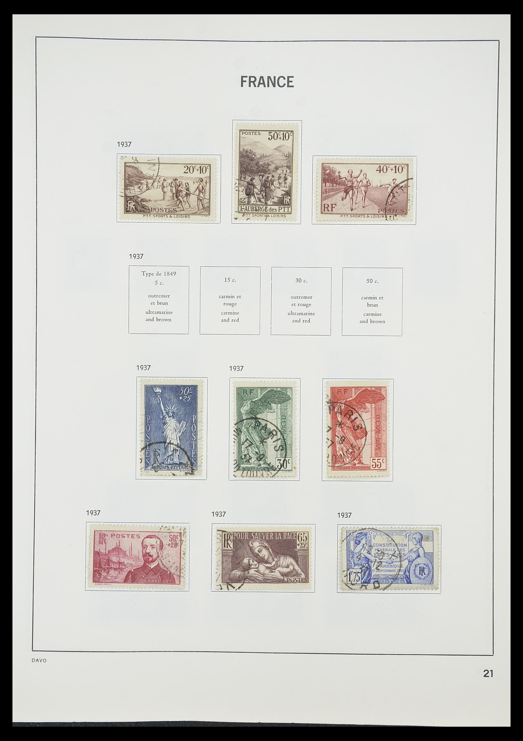 33819 023 - Postzegelverzameling 33819 Frankrijk 1849-1988.