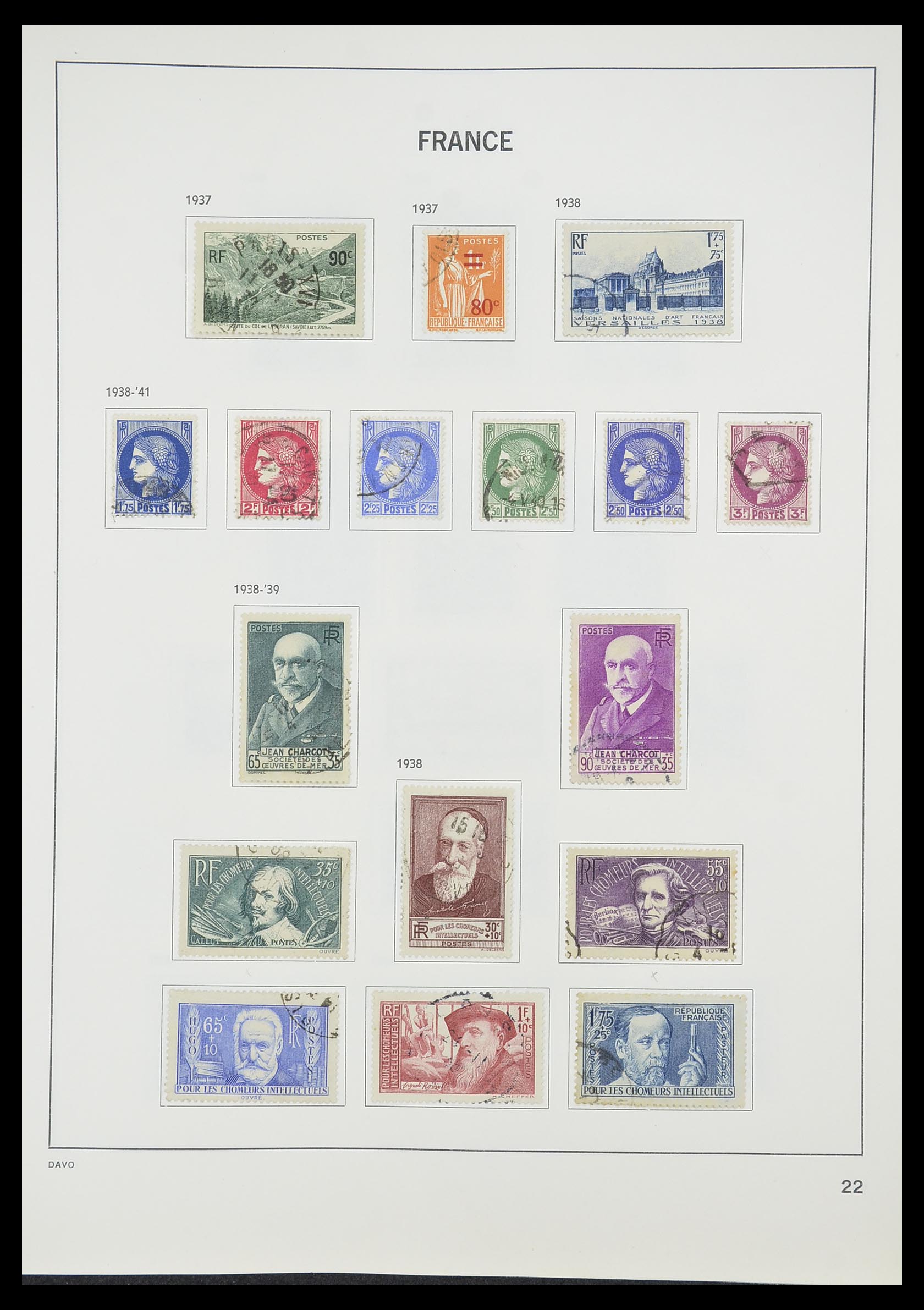 33819 024 - Postzegelverzameling 33819 Frankrijk 1849-1988.