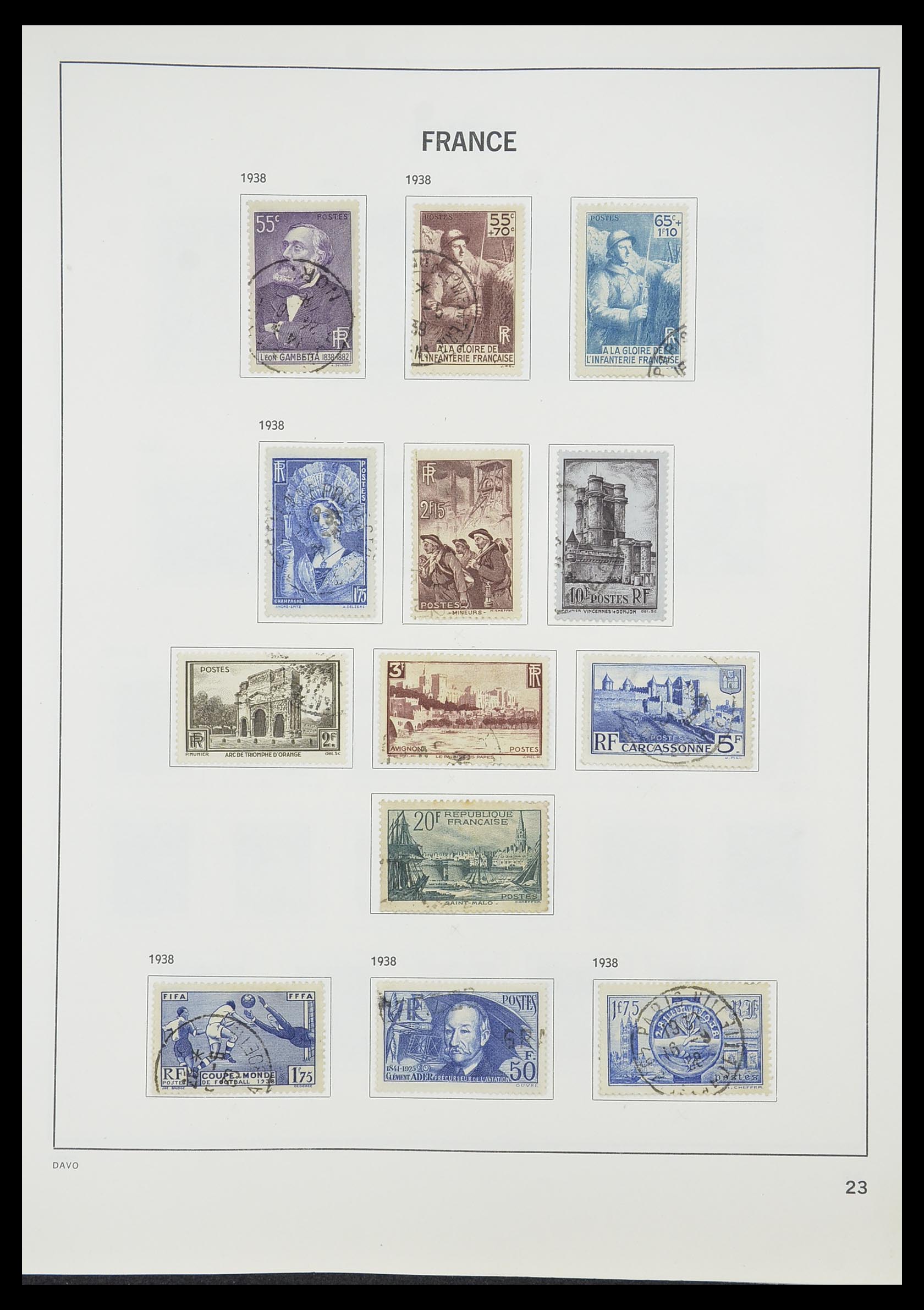33819 025 - Postzegelverzameling 33819 Frankrijk 1849-1988.