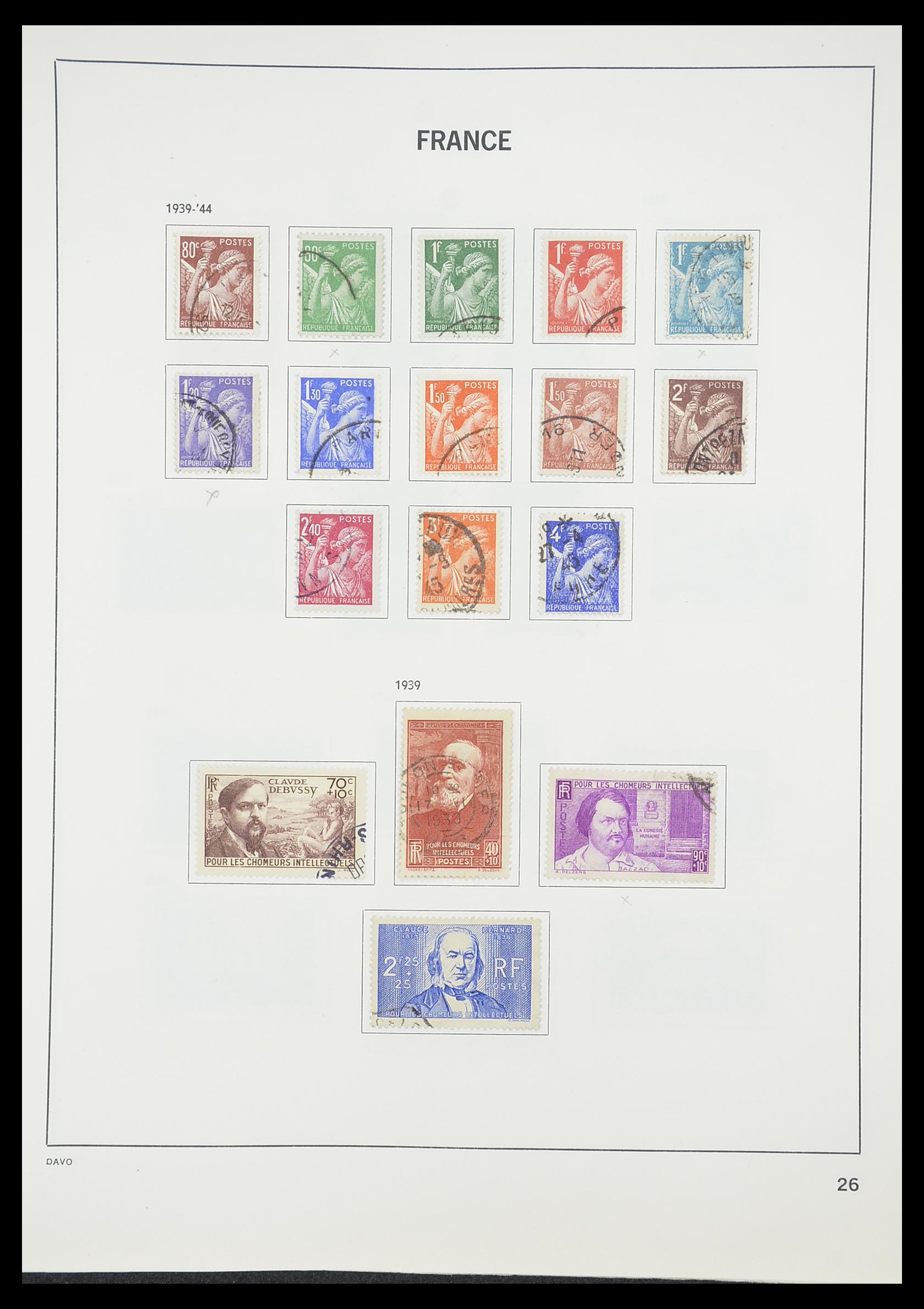 33819 028 - Postzegelverzameling 33819 Frankrijk 1849-1988.
