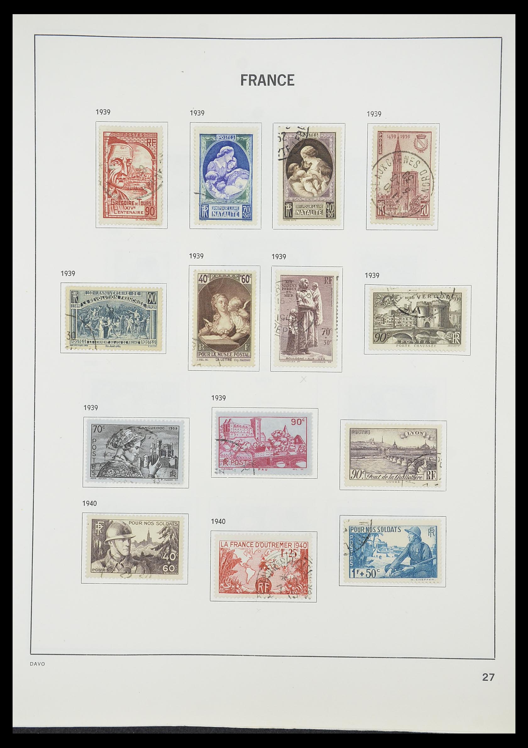 33819 029 - Postzegelverzameling 33819 Frankrijk 1849-1988.