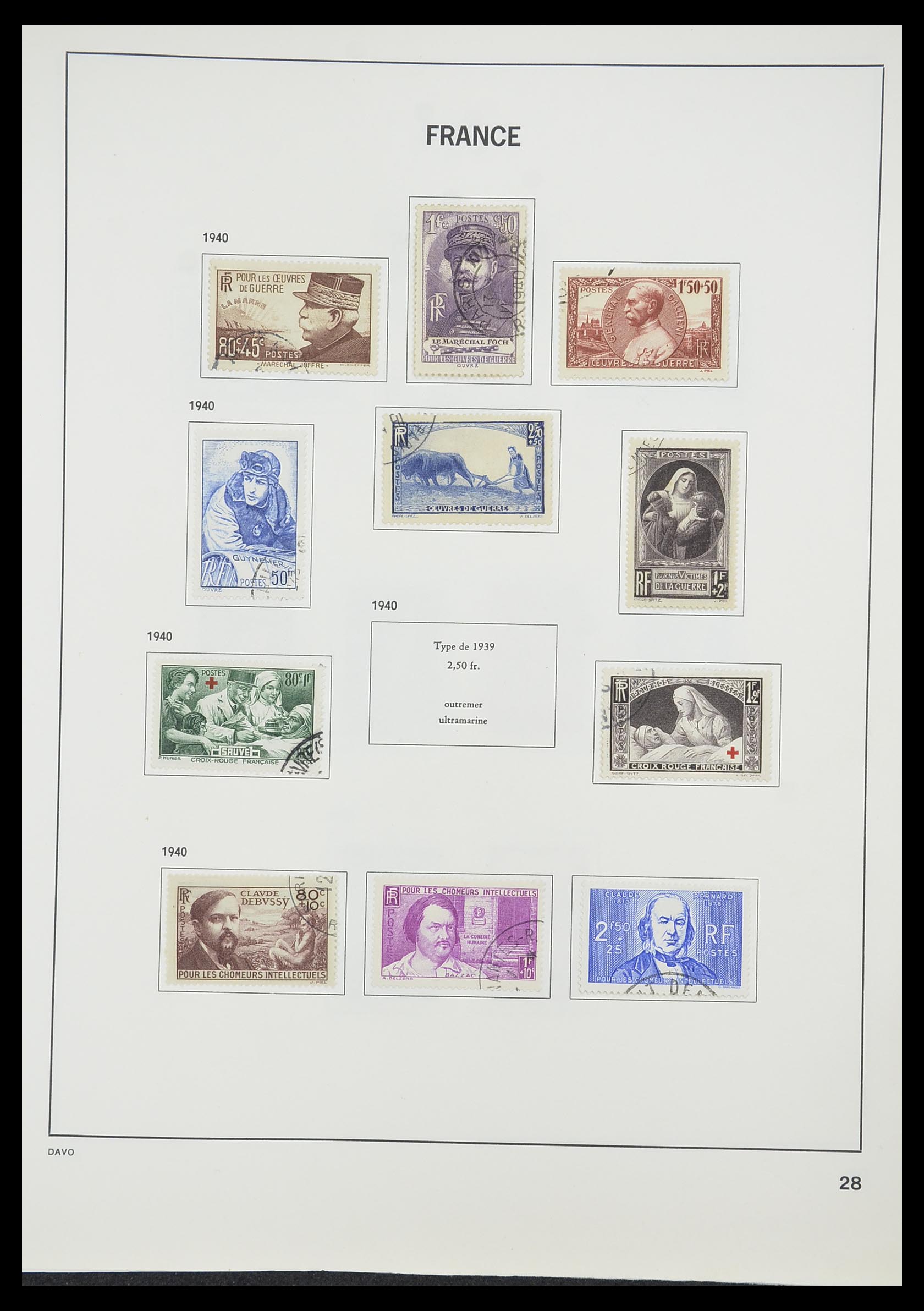 33819 030 - Postzegelverzameling 33819 Frankrijk 1849-1988.