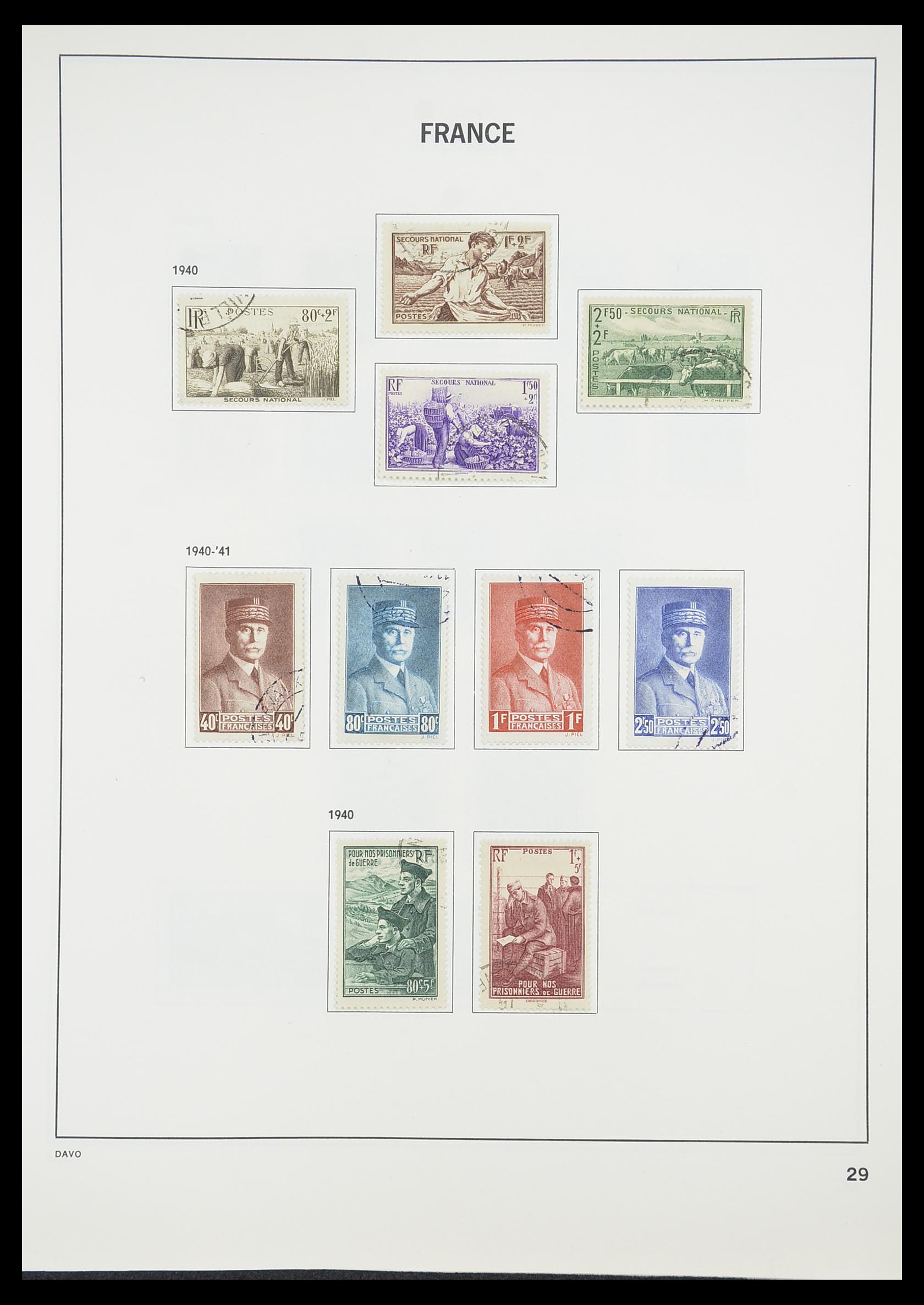 33819 031 - Postzegelverzameling 33819 Frankrijk 1849-1988.