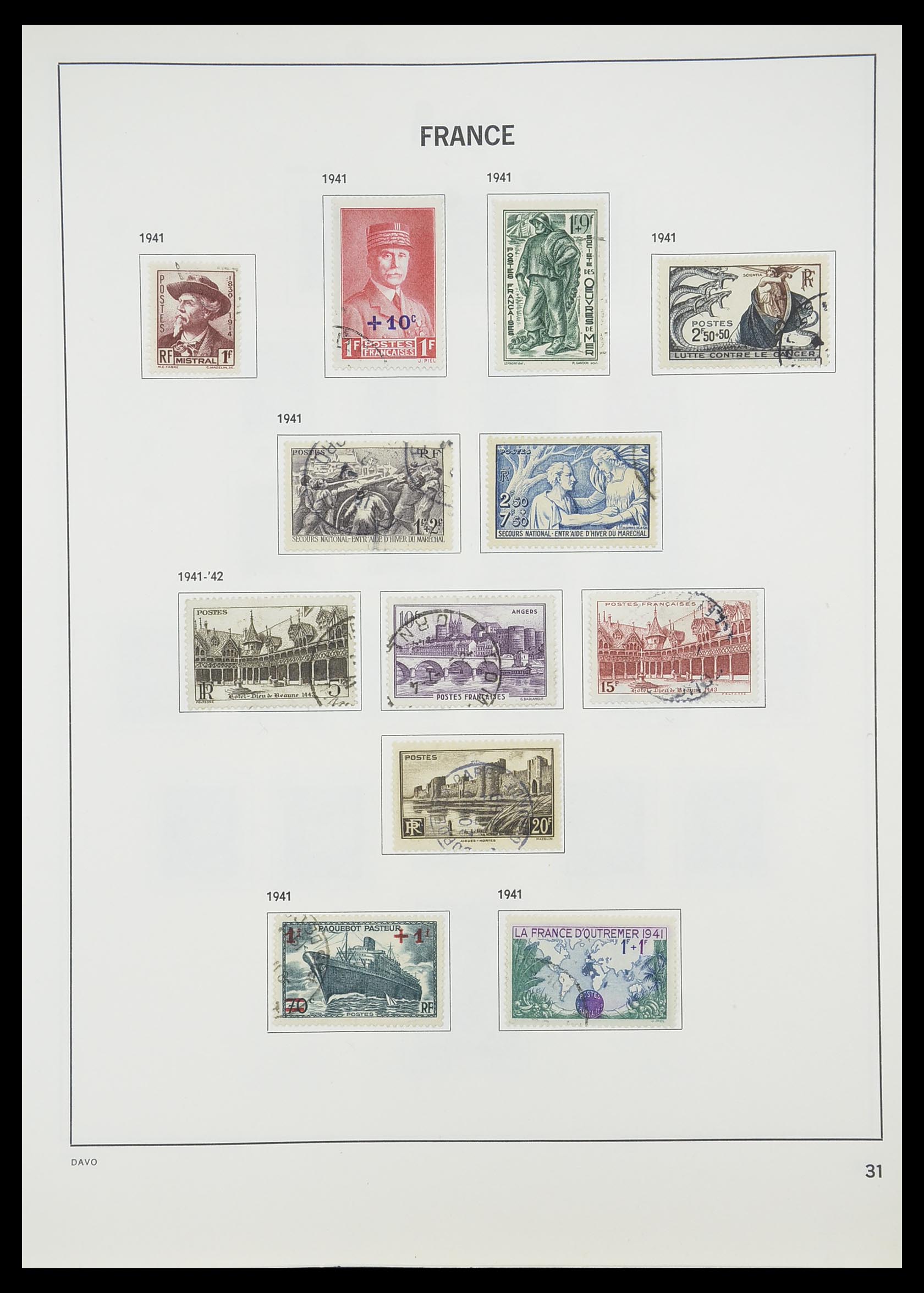 33819 033 - Stamp collection 33819 France 1849-1988.