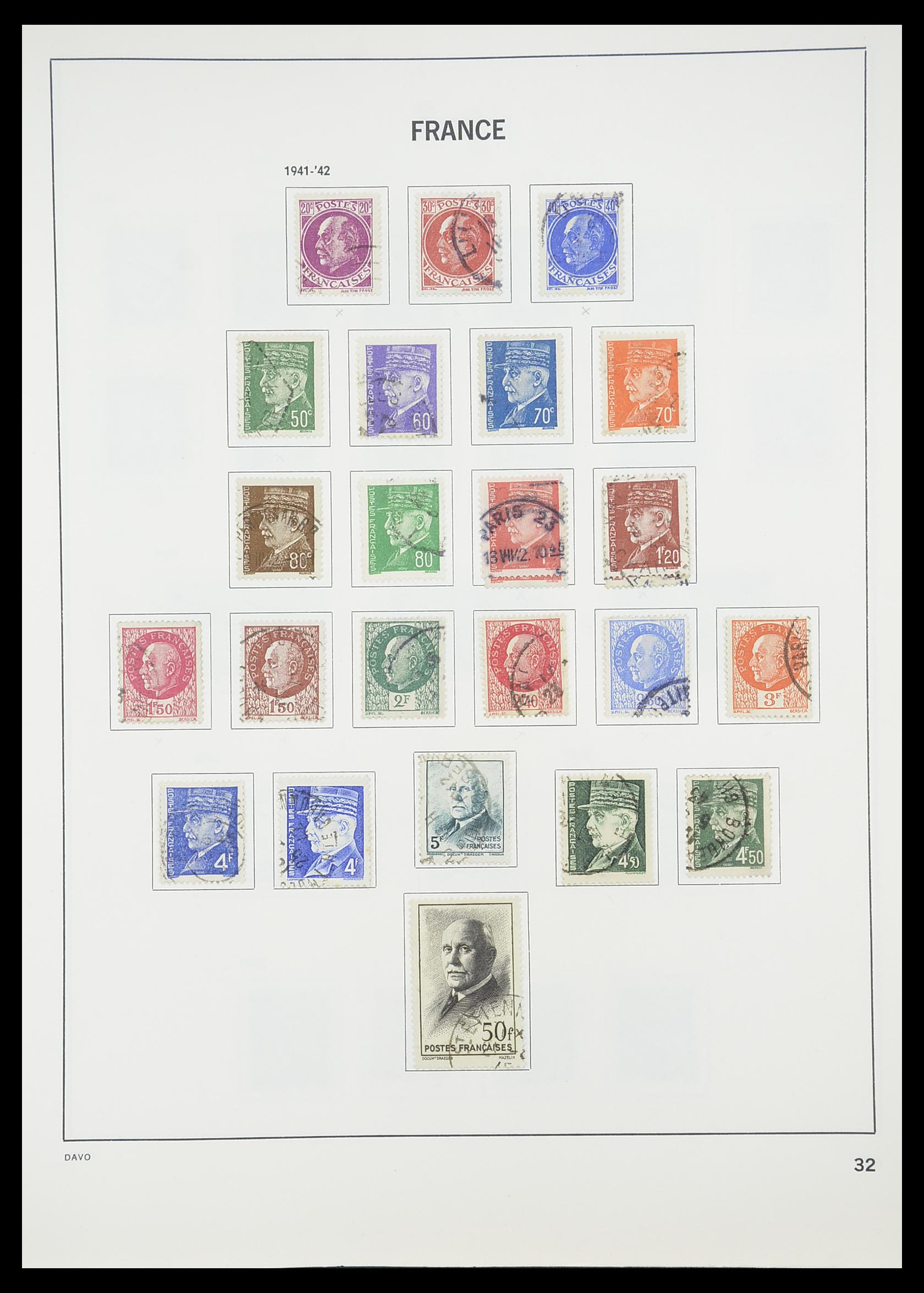 33819 034 - Postzegelverzameling 33819 Frankrijk 1849-1988.