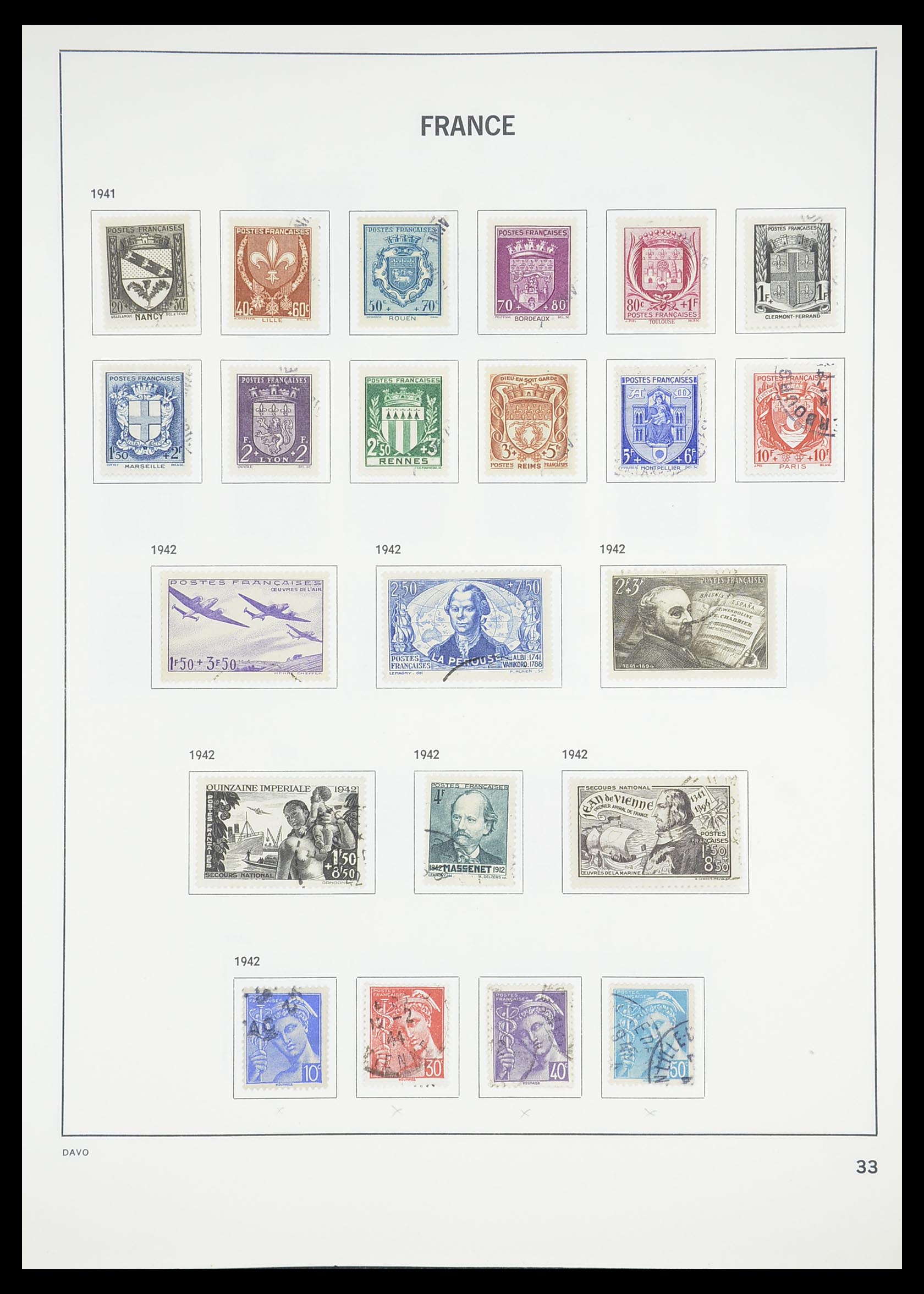 33819 035 - Postzegelverzameling 33819 Frankrijk 1849-1988.