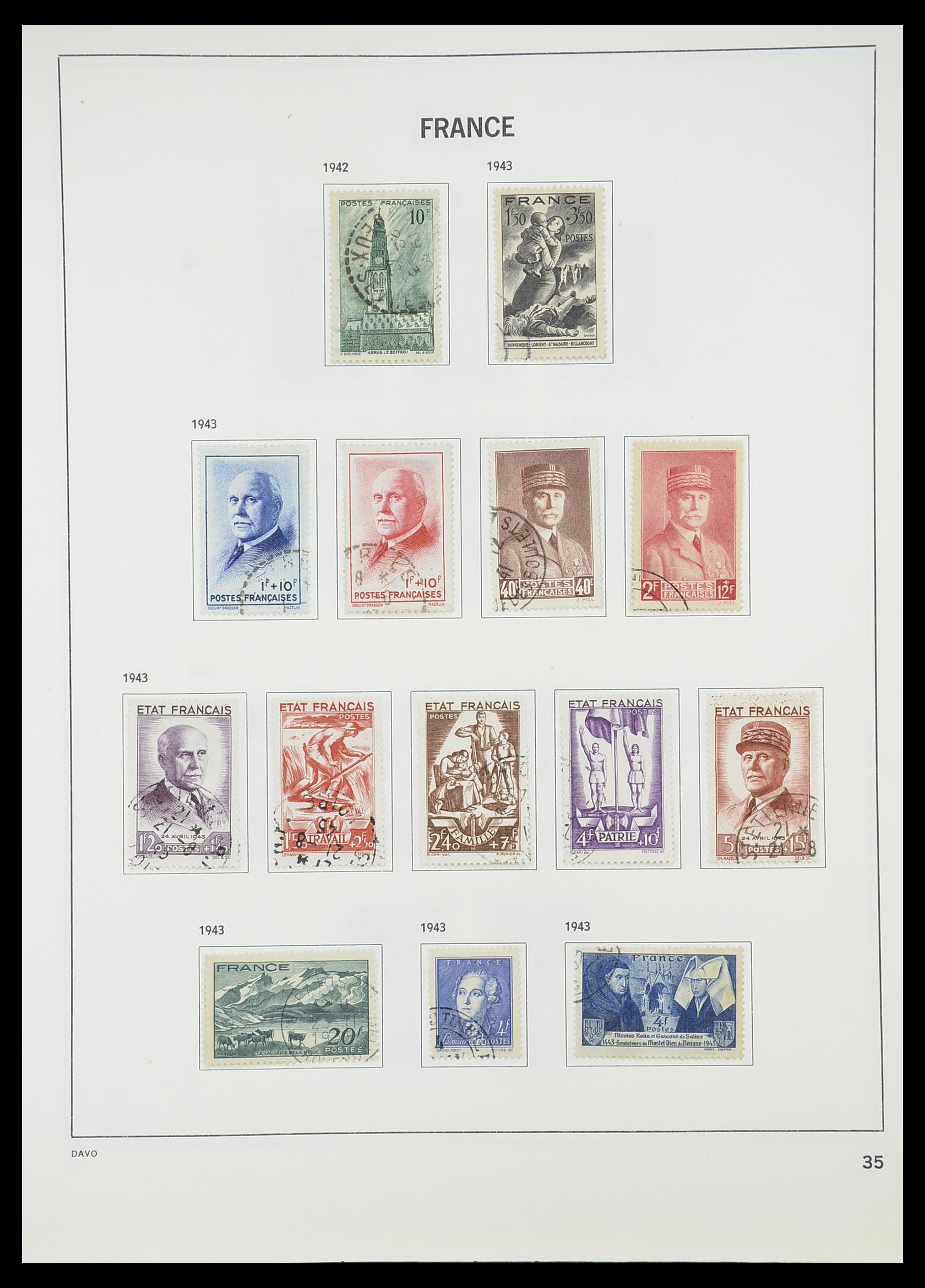 33819 038 - Postzegelverzameling 33819 Frankrijk 1849-1988.