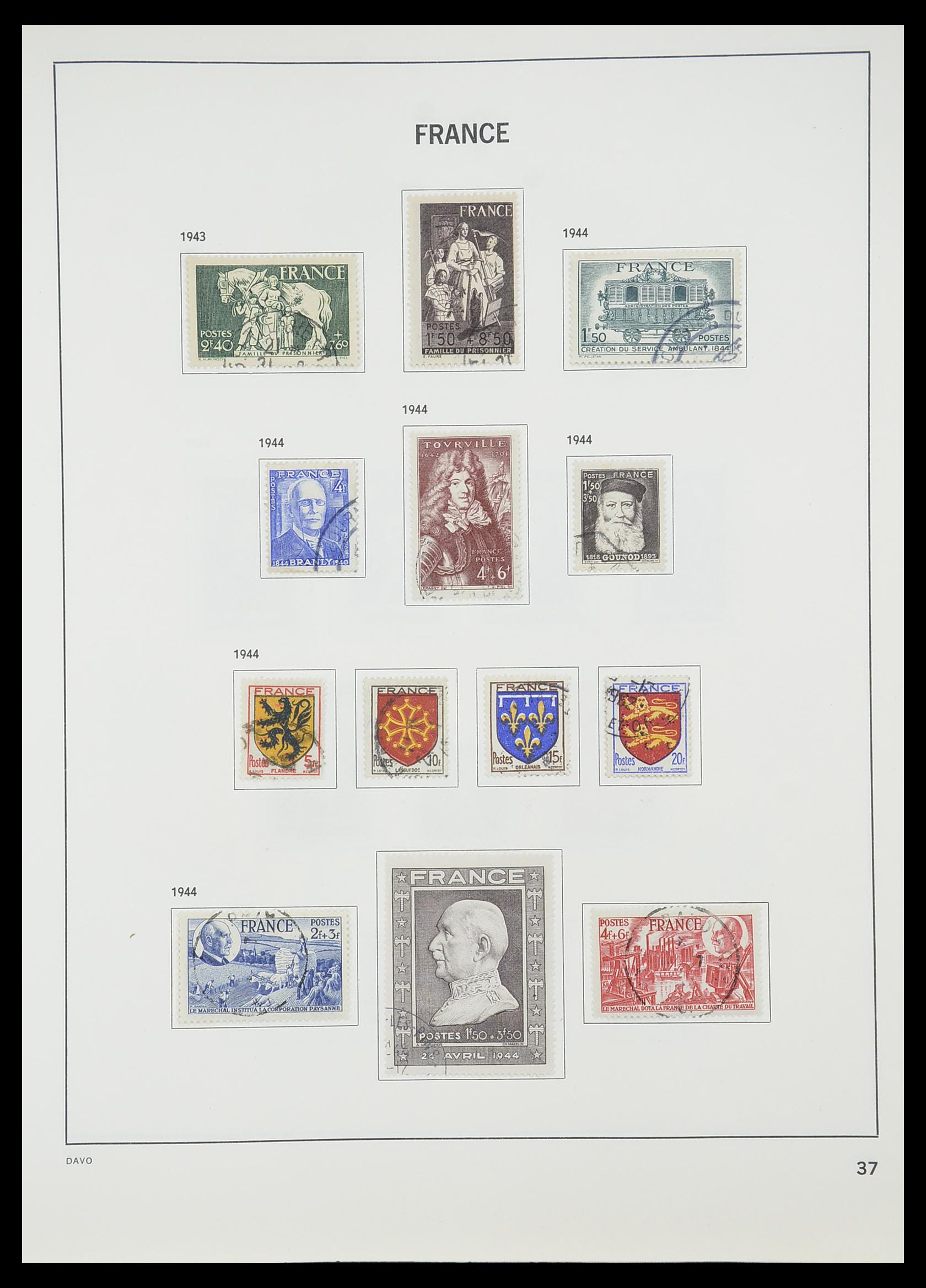 33819 040 - Postzegelverzameling 33819 Frankrijk 1849-1988.