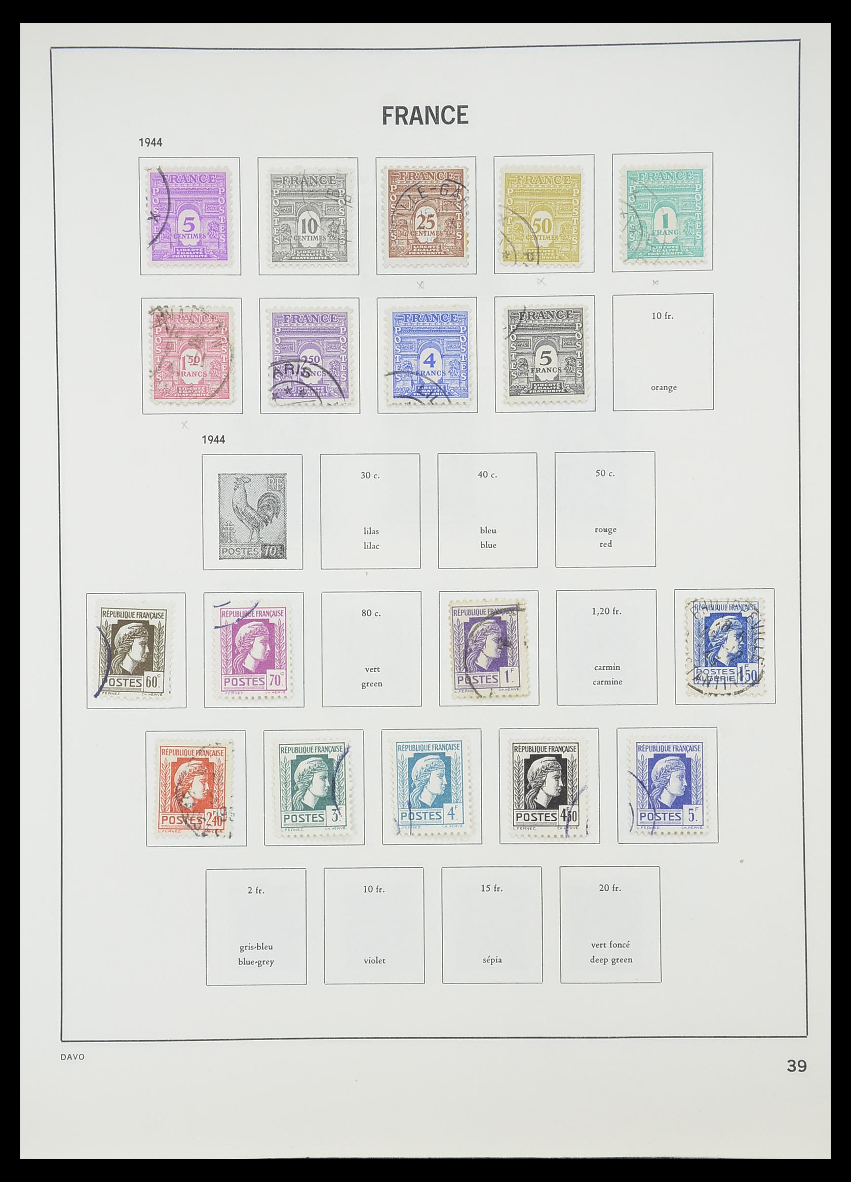 33819 042 - Postzegelverzameling 33819 Frankrijk 1849-1988.