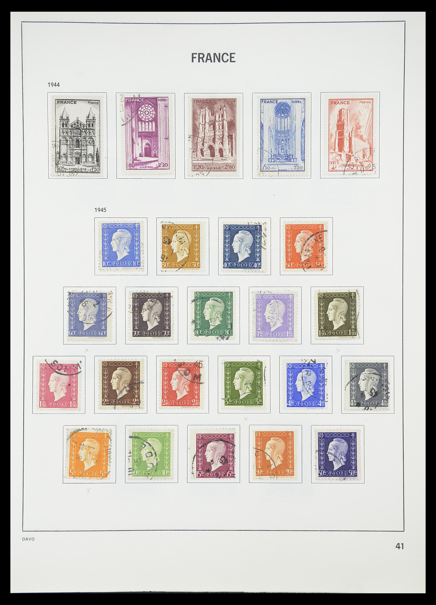 33819 044 - Postzegelverzameling 33819 Frankrijk 1849-1988.