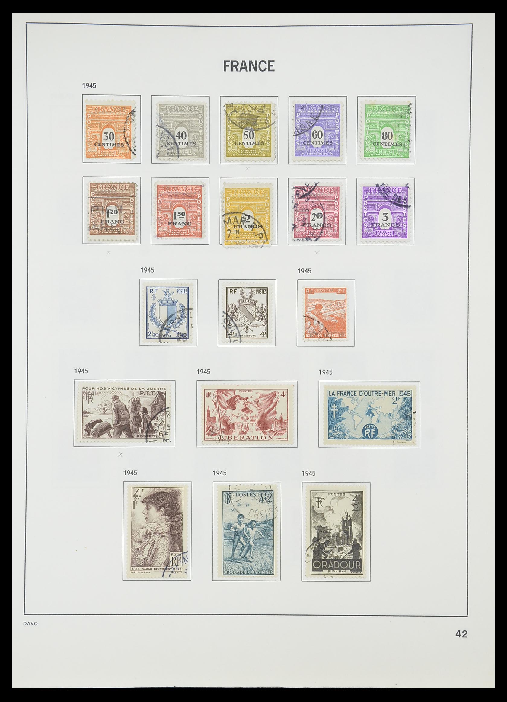 33819 045 - Postzegelverzameling 33819 Frankrijk 1849-1988.