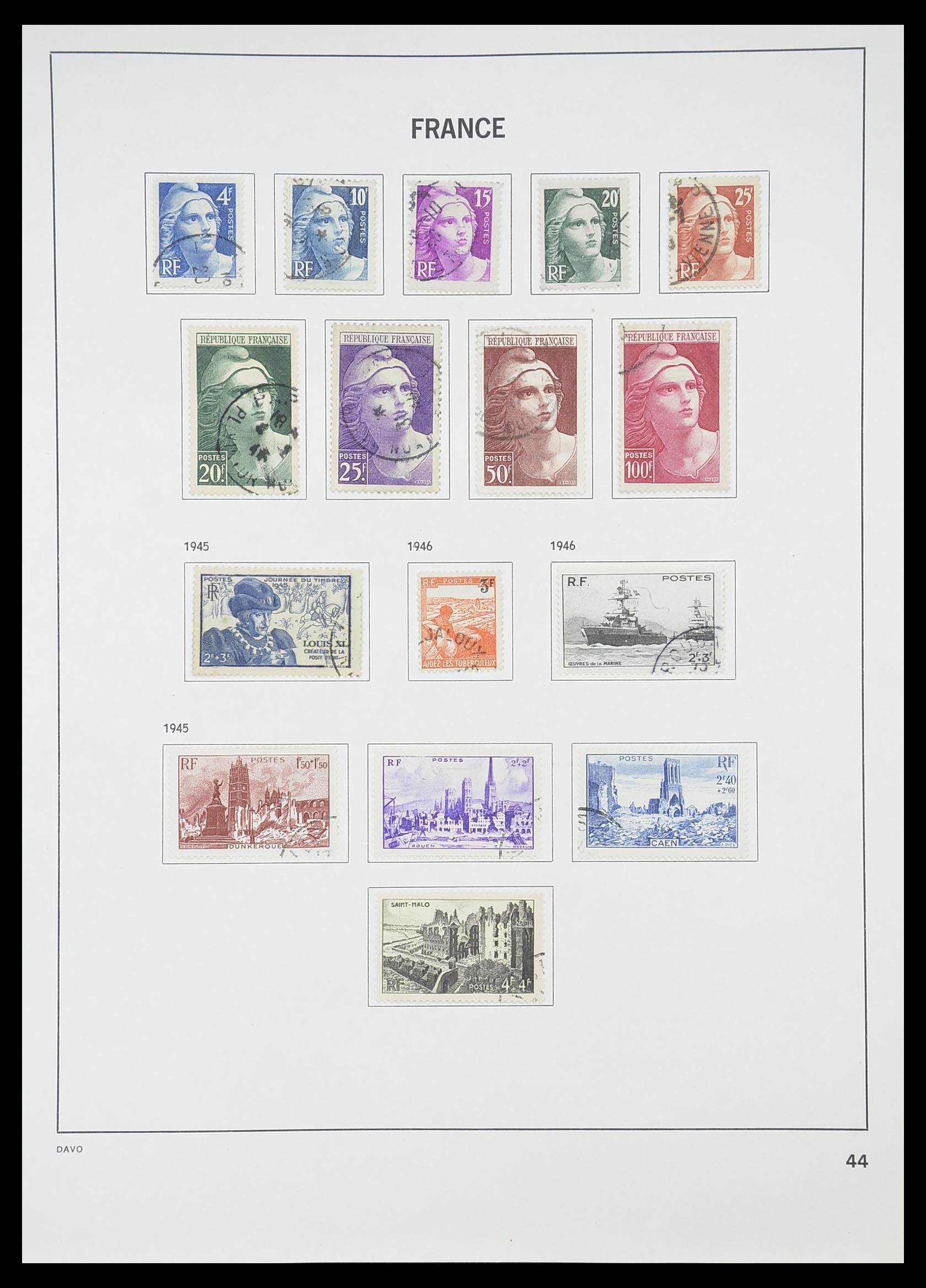 33819 047 - Postzegelverzameling 33819 Frankrijk 1849-1988.
