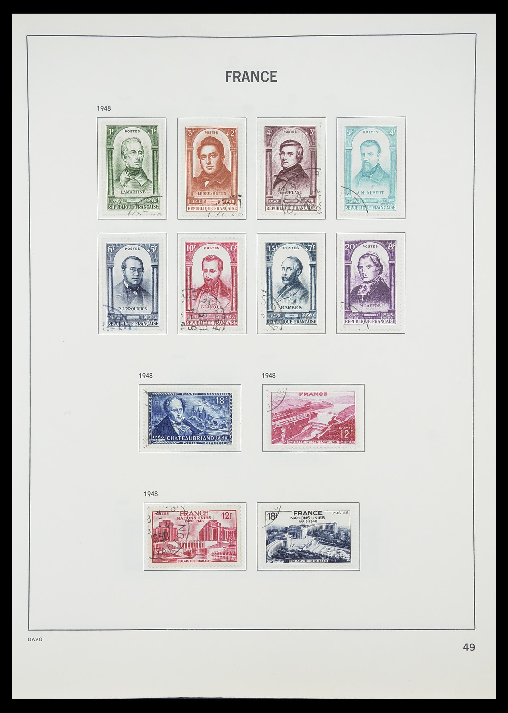 33819 052 - Postzegelverzameling 33819 Frankrijk 1849-1988.