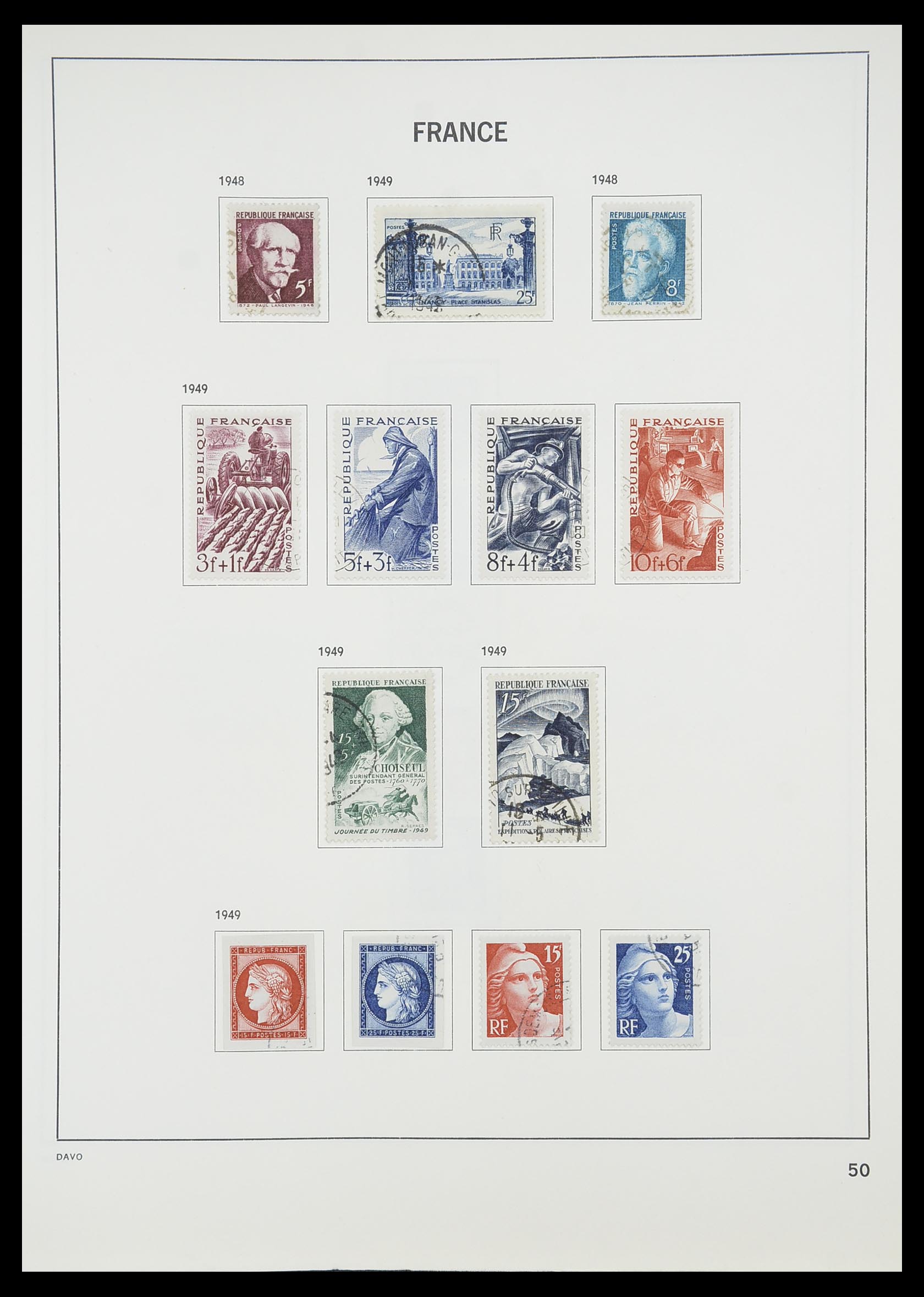 33819 053 - Postzegelverzameling 33819 Frankrijk 1849-1988.