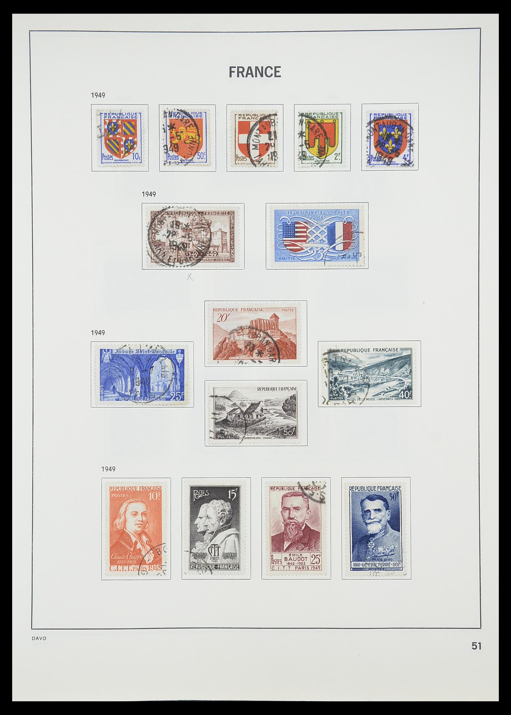 33819 055 - Postzegelverzameling 33819 Frankrijk 1849-1988.