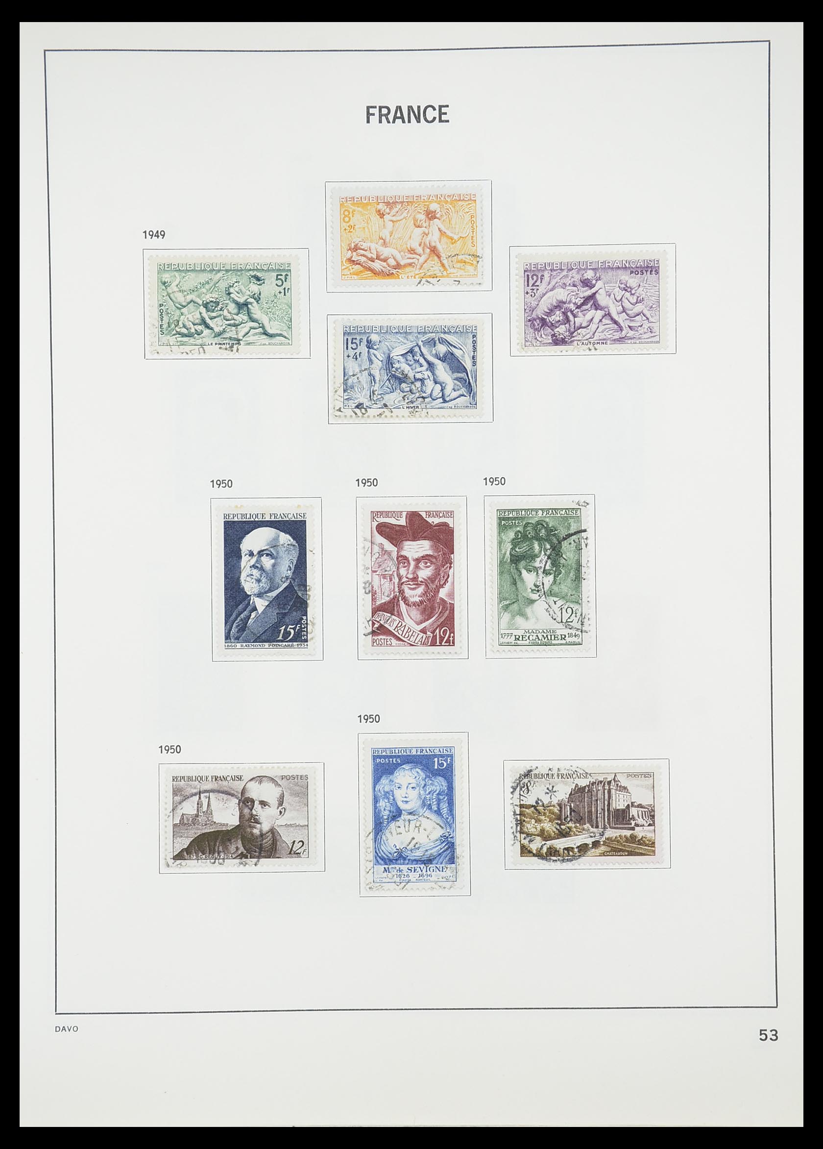 33819 057 - Stamp collection 33819 France 1849-1988.