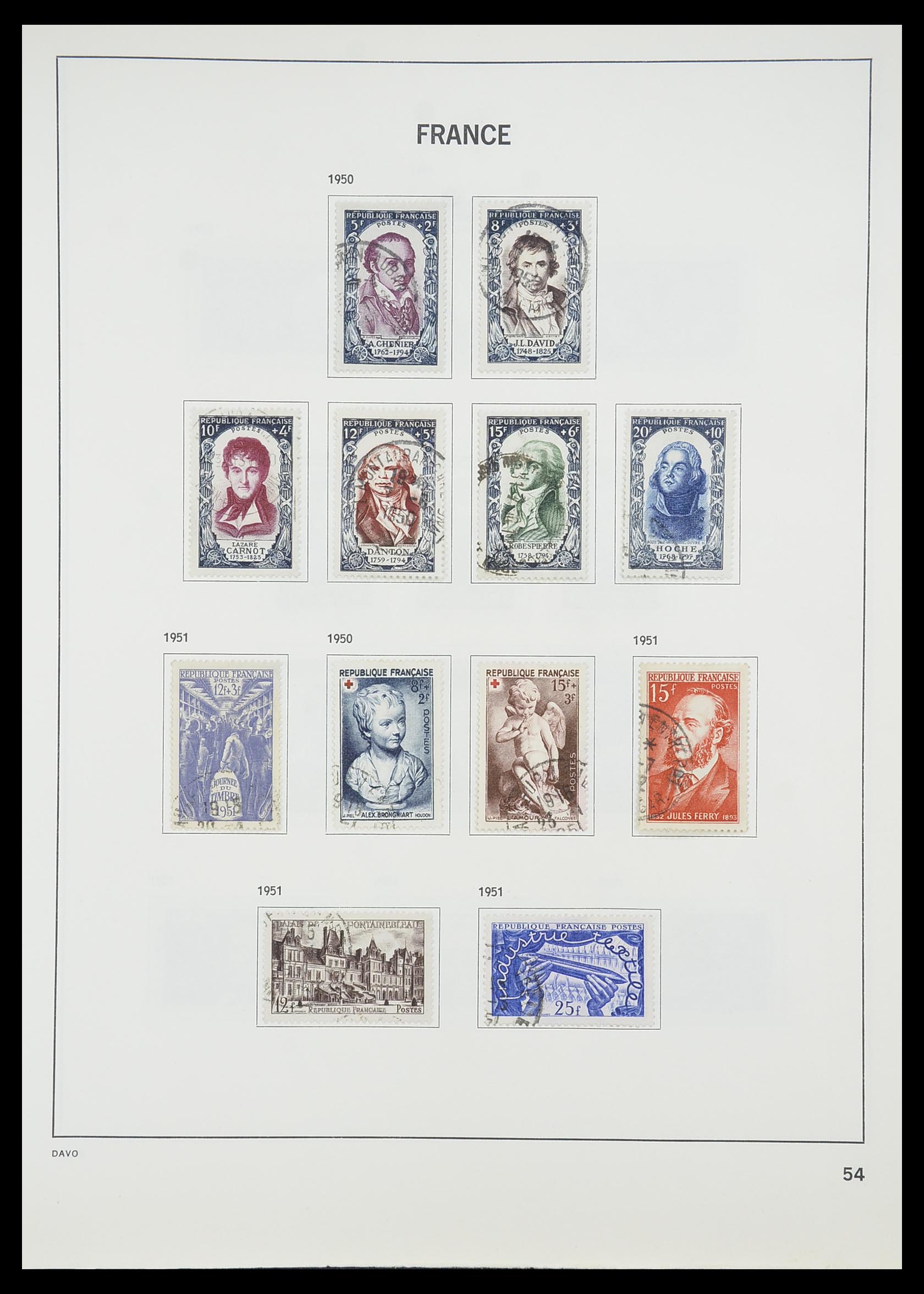 33819 058 - Postzegelverzameling 33819 Frankrijk 1849-1988.