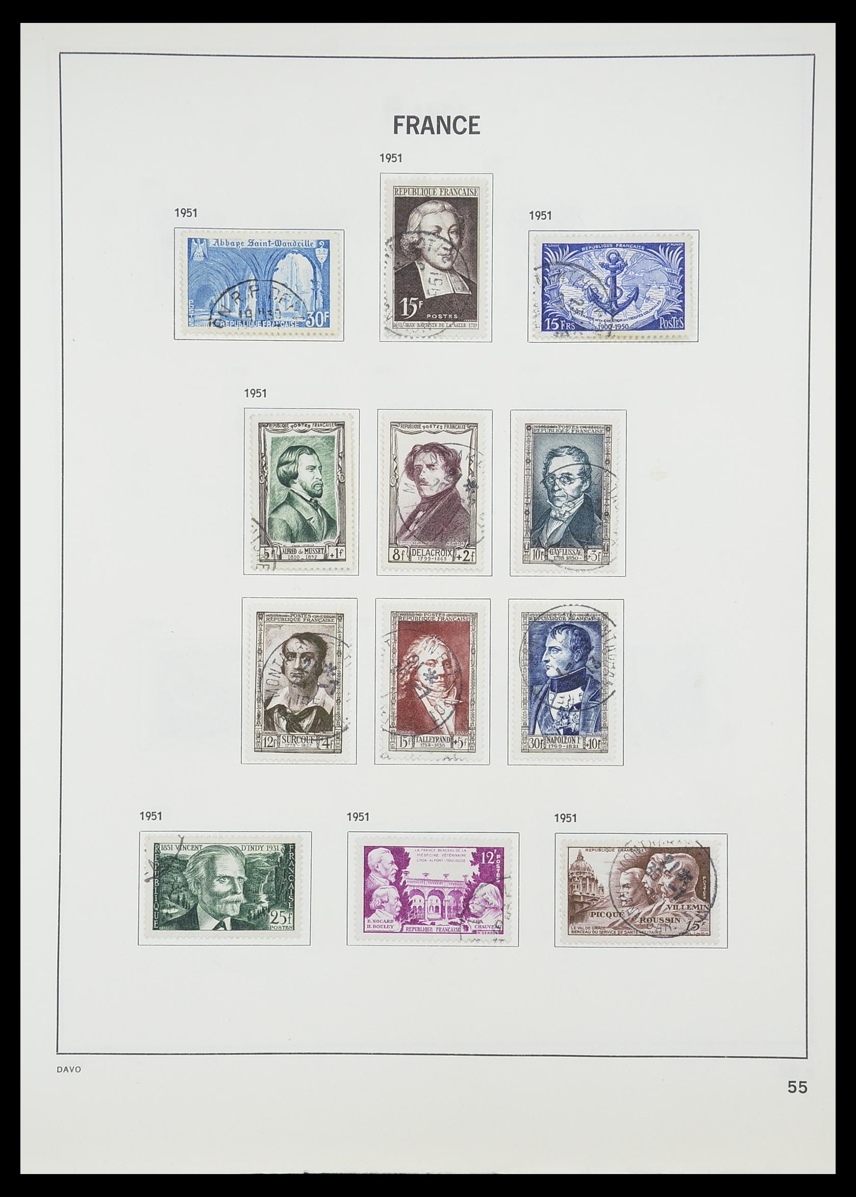 33819 059 - Postzegelverzameling 33819 Frankrijk 1849-1988.