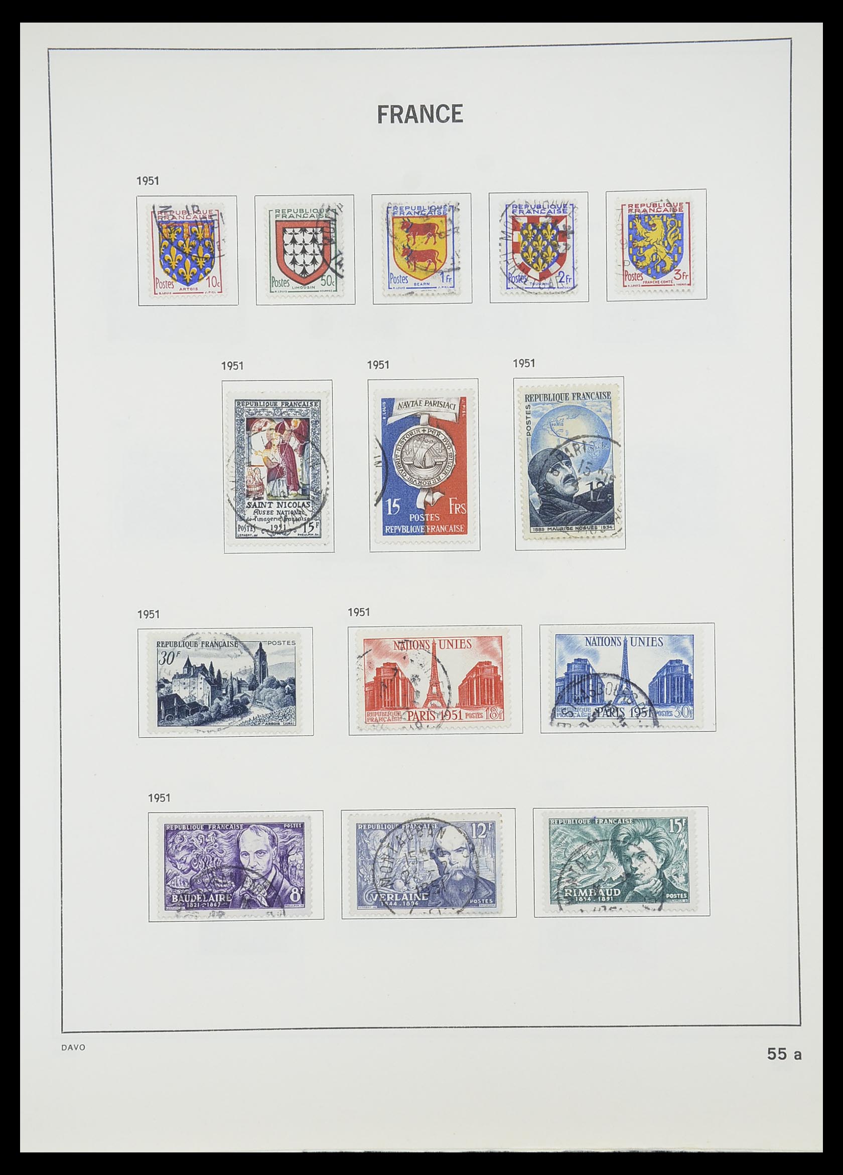 33819 060 - Postzegelverzameling 33819 Frankrijk 1849-1988.