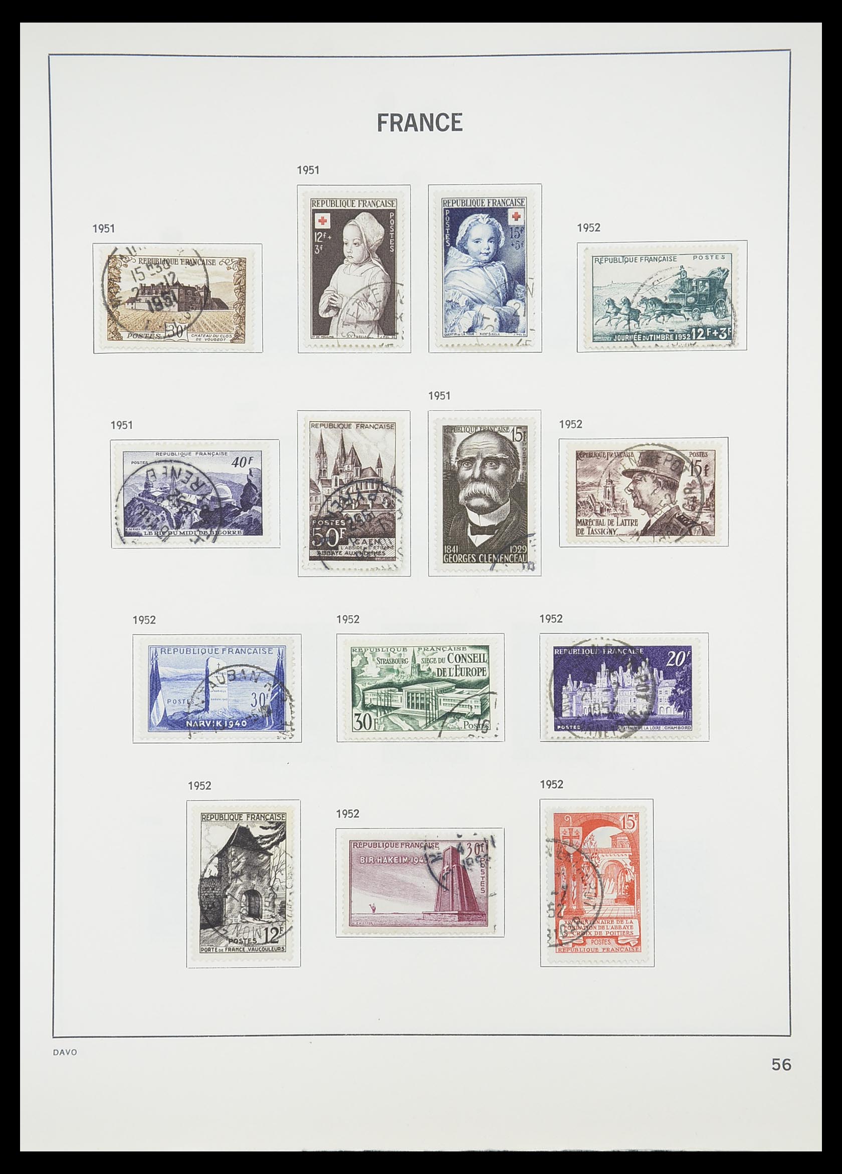 33819 061 - Postzegelverzameling 33819 Frankrijk 1849-1988.