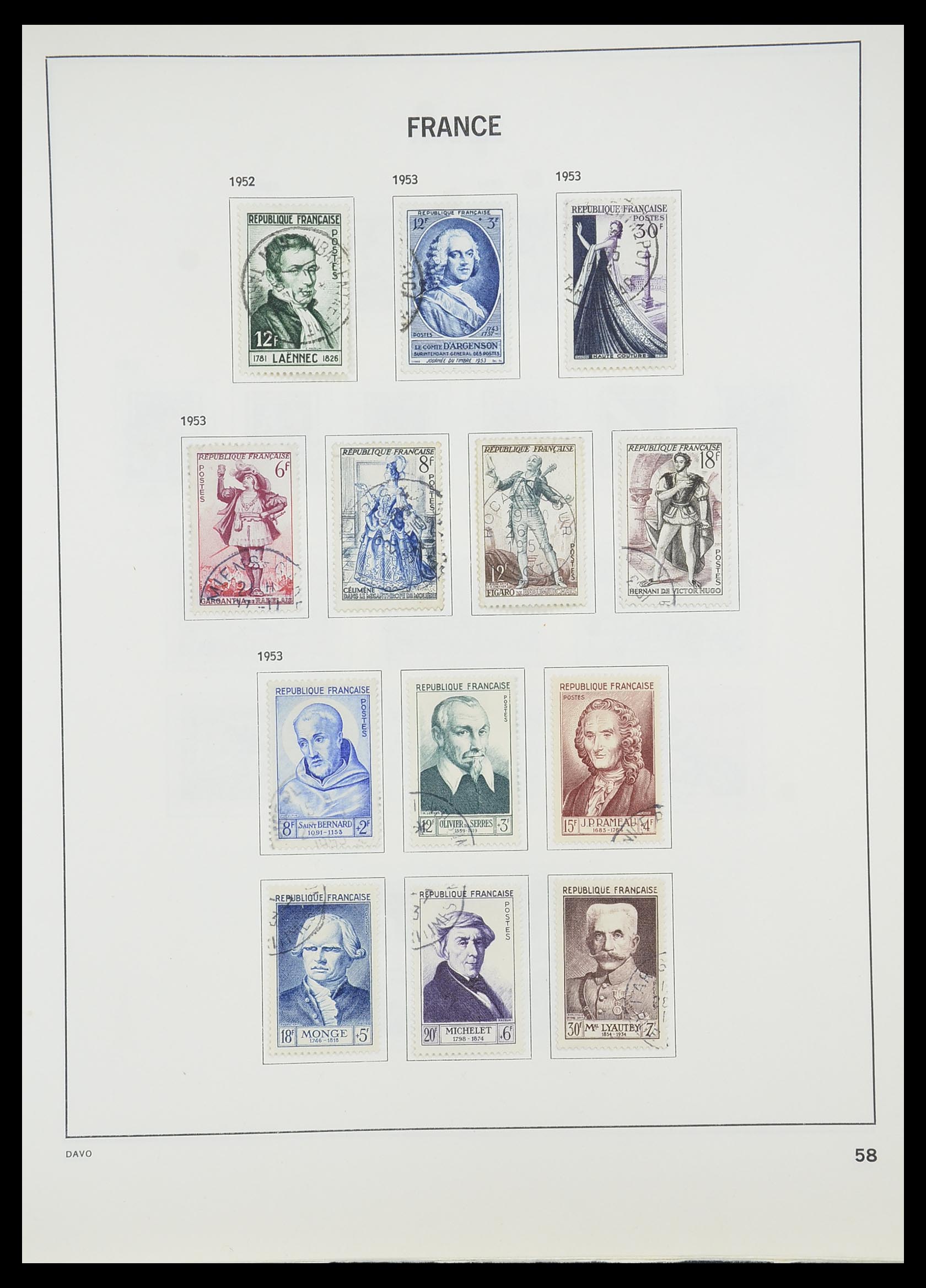 33819 063 - Postzegelverzameling 33819 Frankrijk 1849-1988.