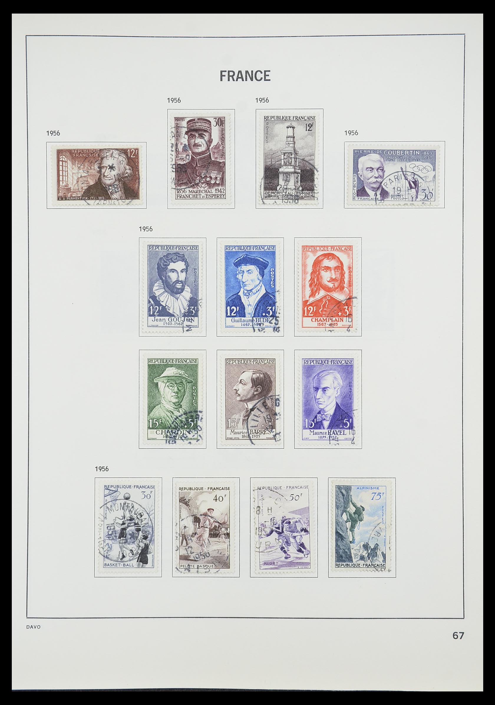 33819 072 - Postzegelverzameling 33819 Frankrijk 1849-1988.