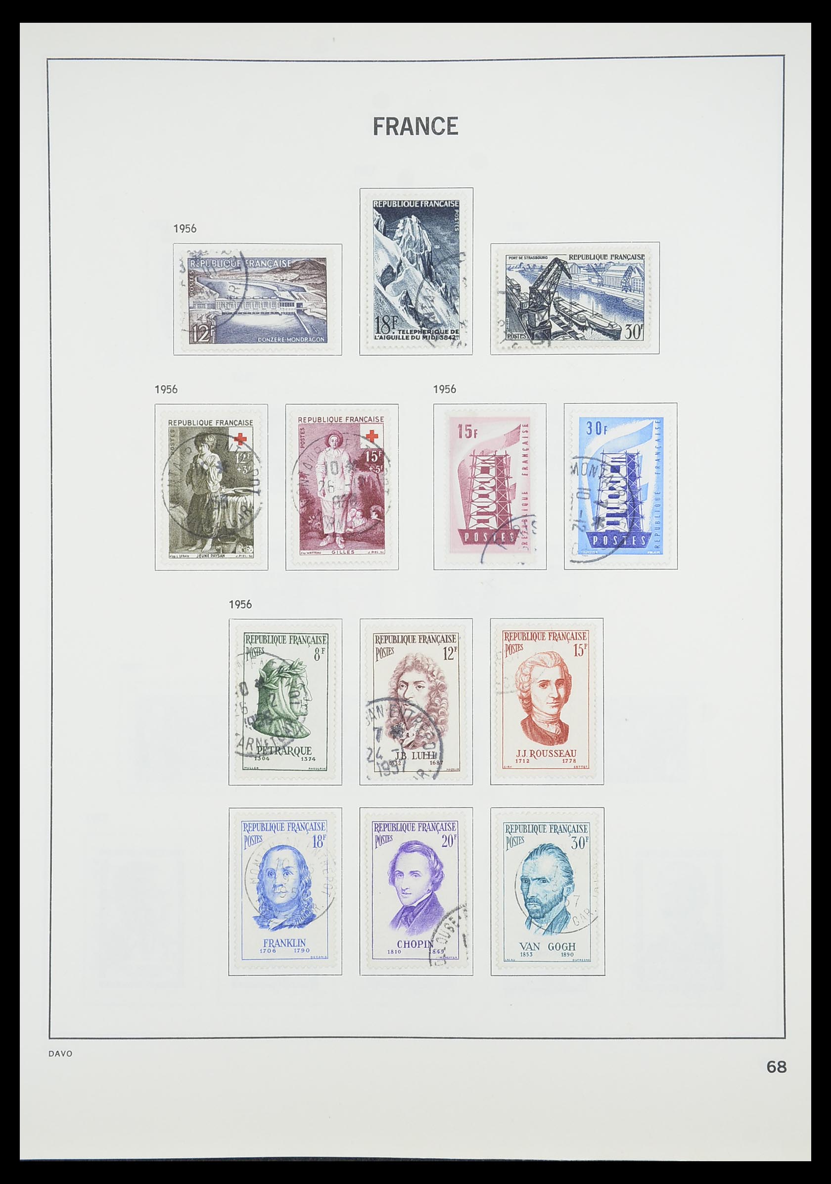 33819 073 - Postzegelverzameling 33819 Frankrijk 1849-1988.